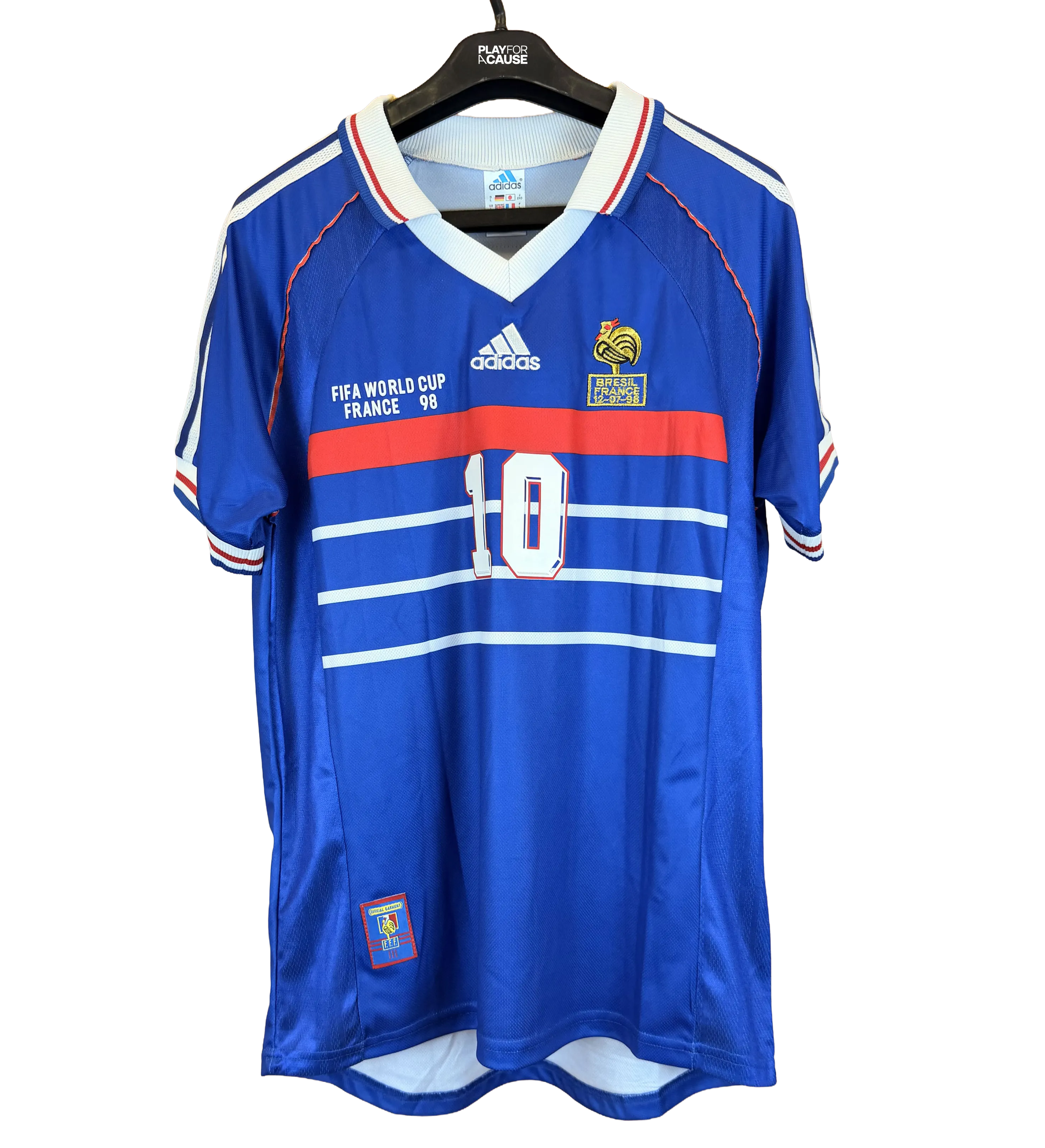 Camisa França - Zidane - Campeão Mundial 1998 - Autografada Pelo Craque — imagem 1 de 4