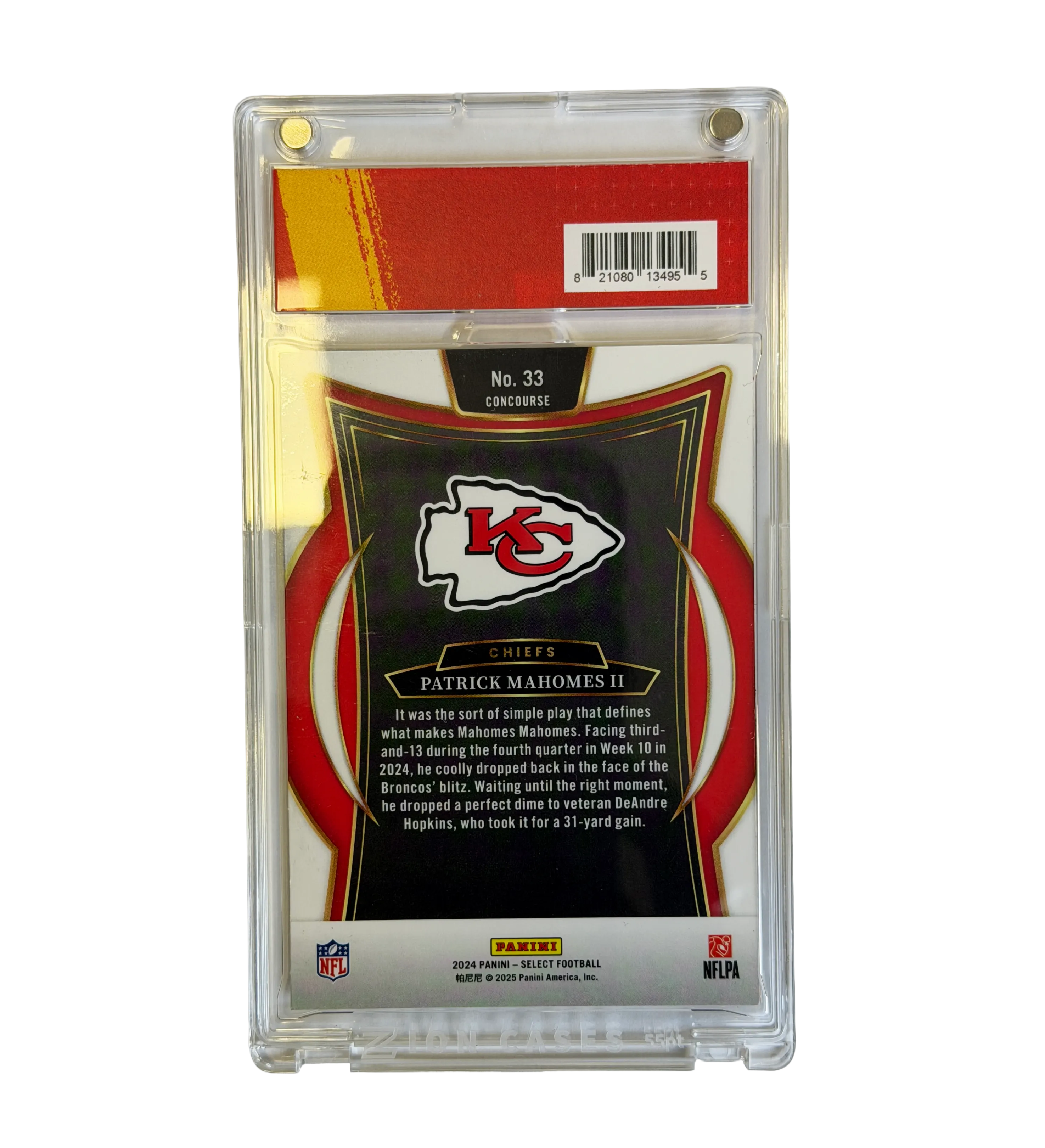 Card Patrick Mahomes Kansas City Chiefs 2024 Autografado pelo Ídolo  — imagem 2 de 2