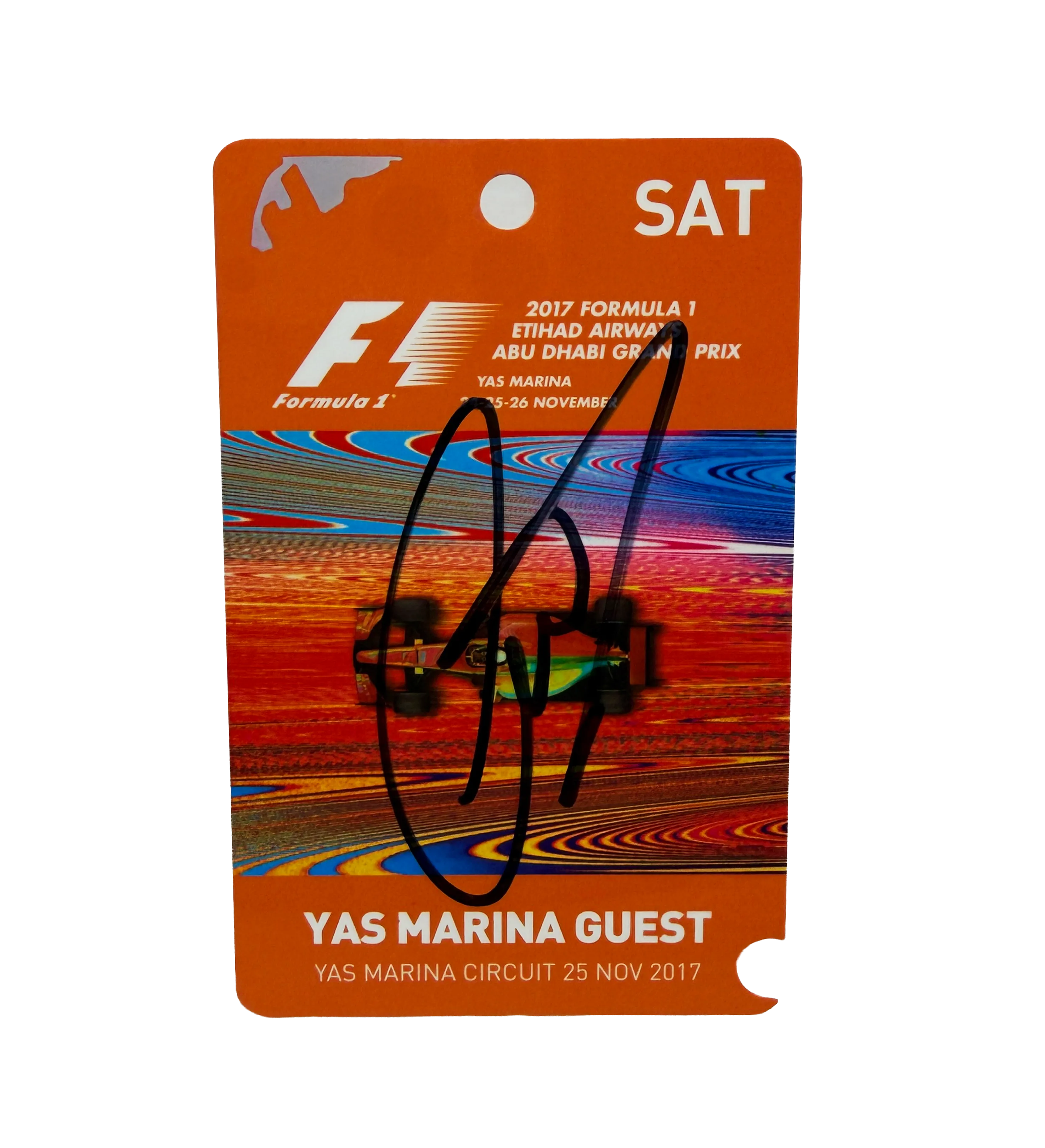 Ingresso Oficial Lewis Hamilton GP De Abu Dhabi 2017 1º Bloqueio De Lewis Com Bottas Autografado Pelo Ídolo — imagem 2 de 3