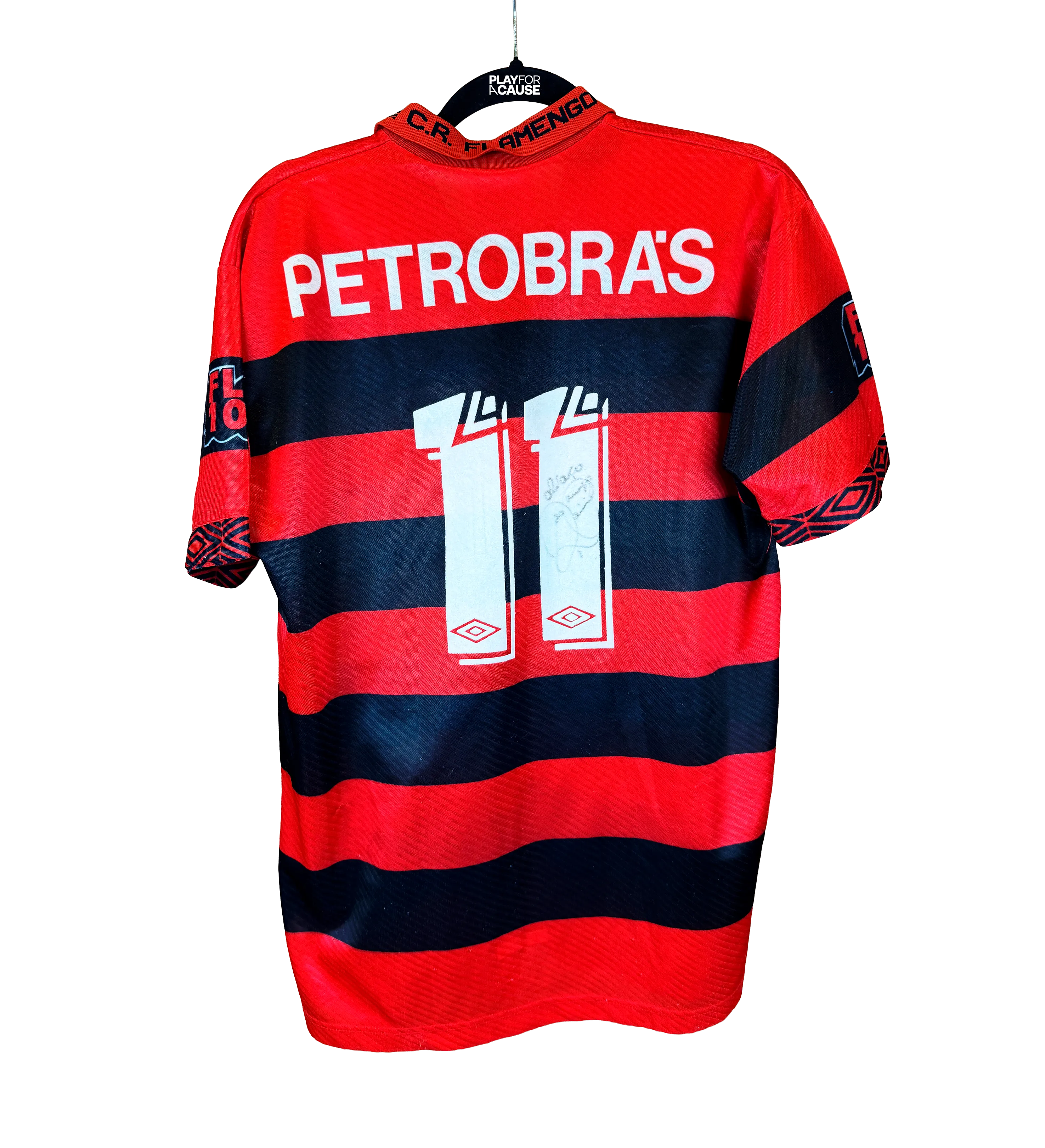 Camisa Flamengo Romário Temporada 1995 FLA 100 Autografada pelo Baixinho — imagem 2 de 5