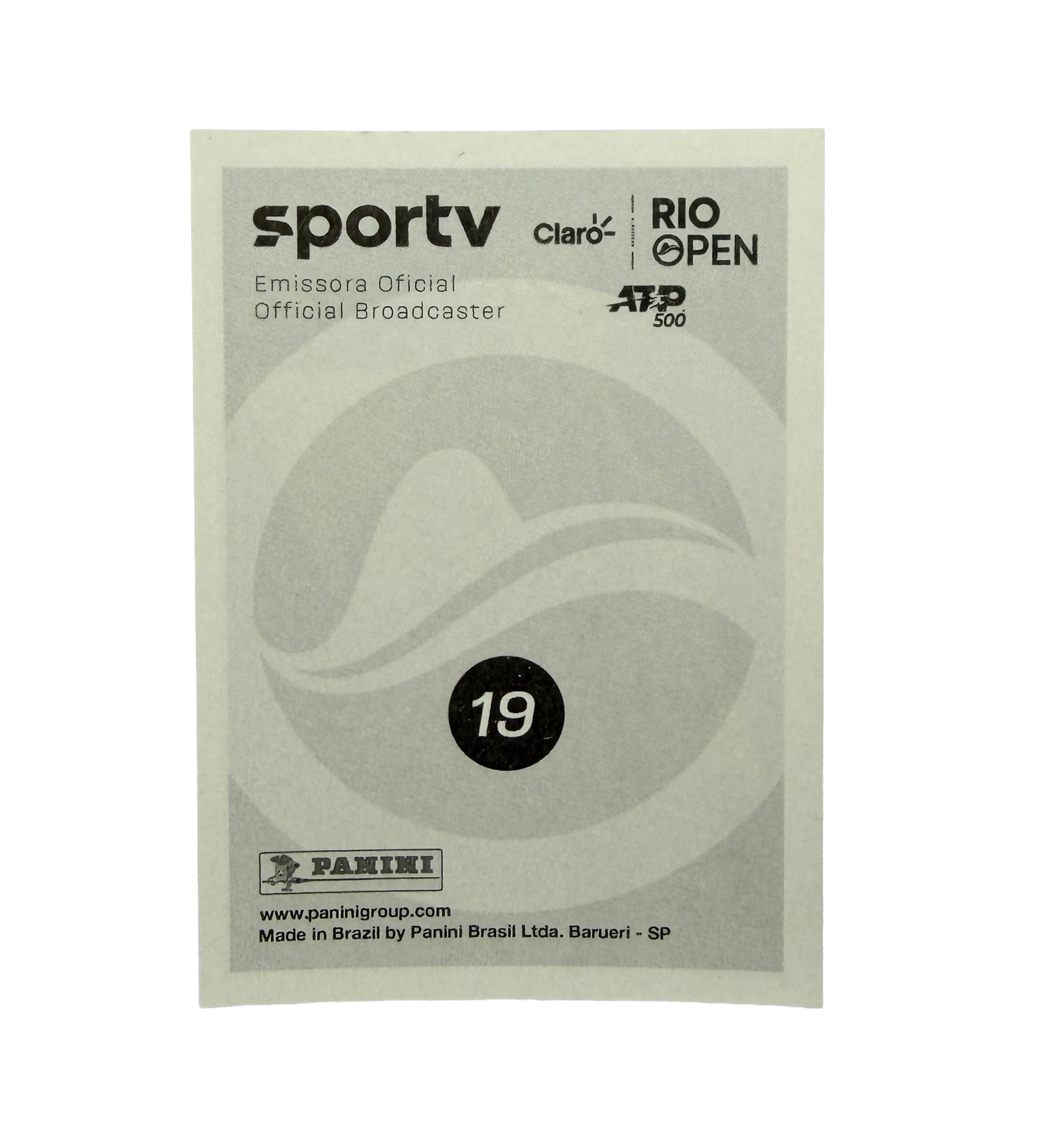 Figura #19 - Sebastián Báez - Rio Open / Sportv - 2025 - Panini ATP 500 - Autografiada por el Tenista - Bi-Campeón del Rio Open 2024/2025 — imagem 2 de 2