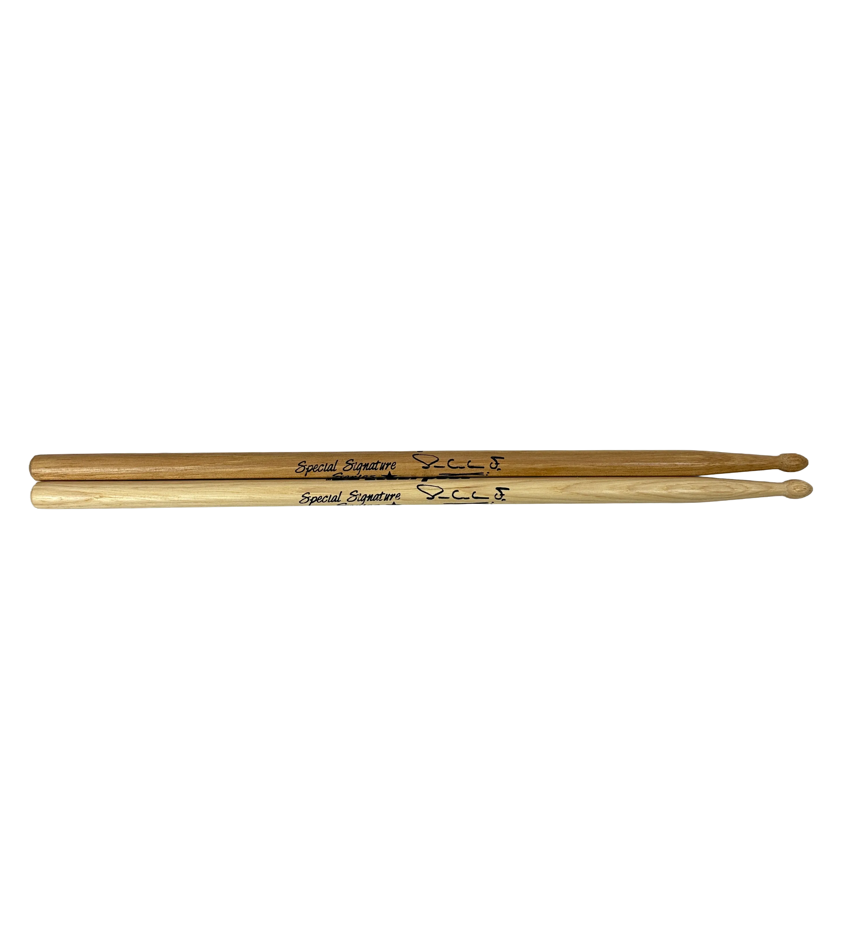 Par de baquetas American Hickory de Paulinho Fonseca, de Jota Quest, autografiadas por el baterista — imagem 1 de 4