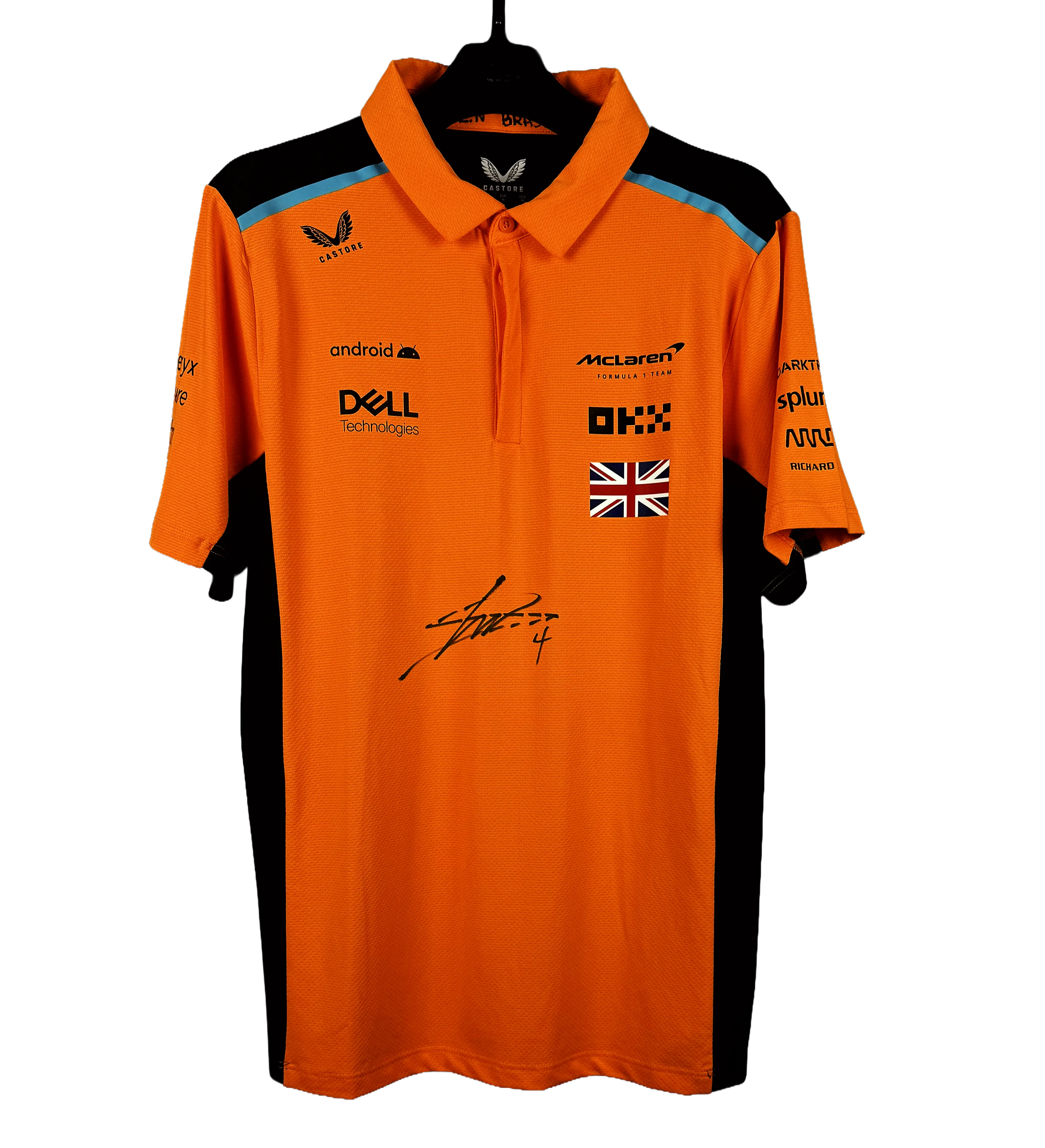 McLaren Formula 1 Team Shirt – Lando Norris #4 – 2024 Season – Signed by the Driver — imagem 1 de 2