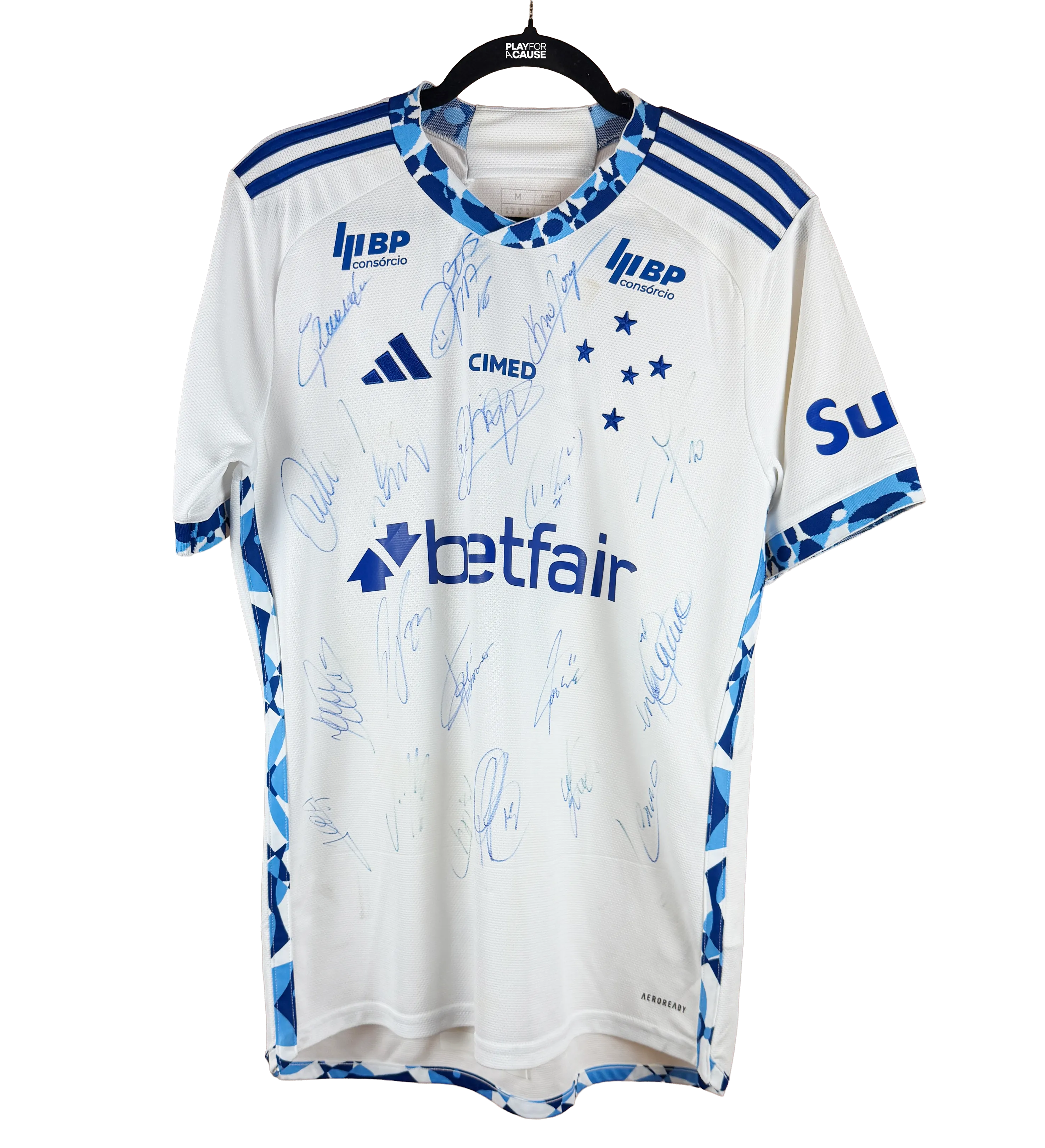 Camiseta Cruzeiro – Gabigol #9 – Campeonato Mineiro 2025 – América-MG 1 x 1 Cruzeiro – Autografiada por el Plantel — imagem 1 de 4