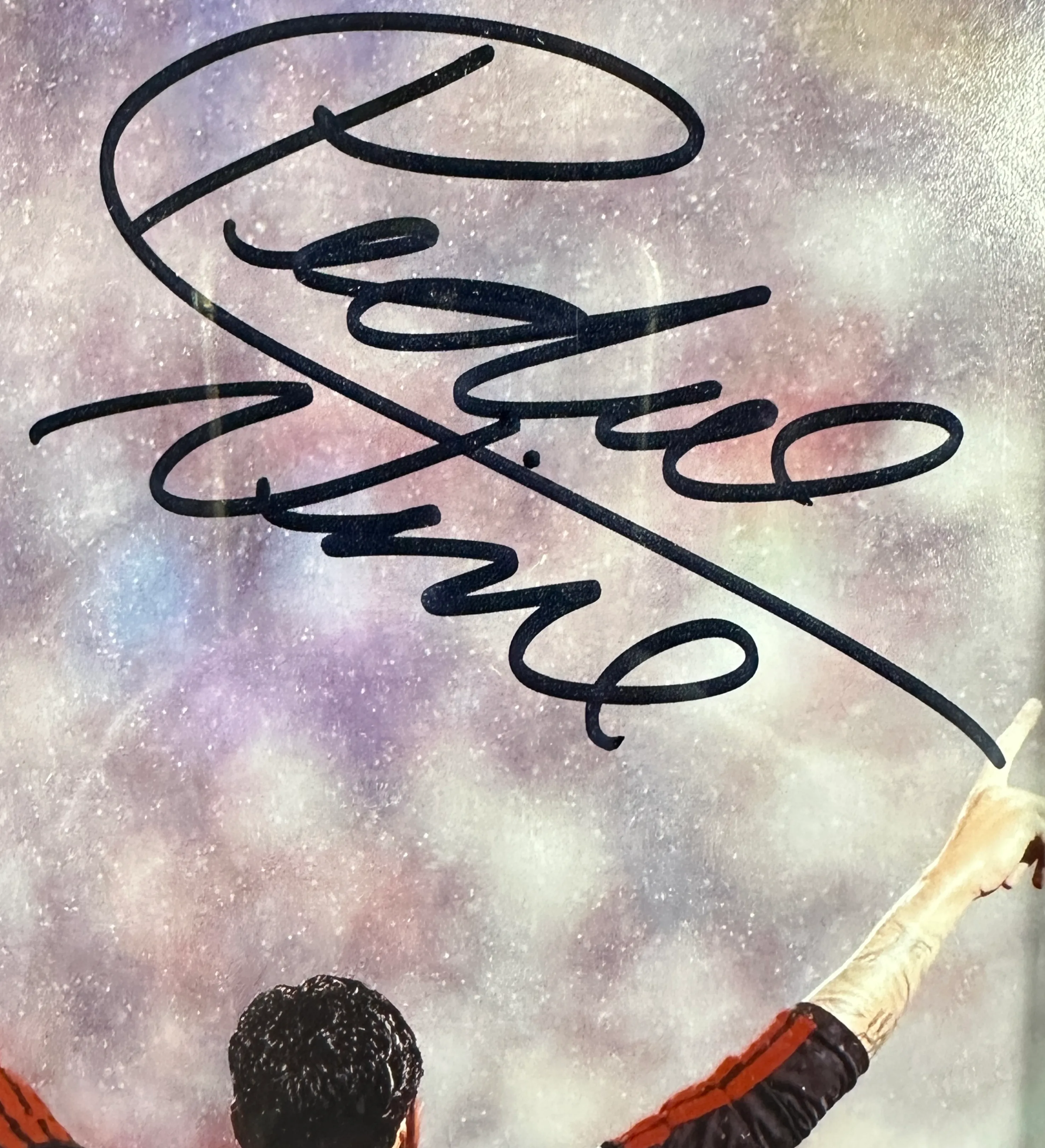 Cuadro Foto Pedro Brazos Levantados Flamengo Autografado por el Jugador — imagem 2 de 2