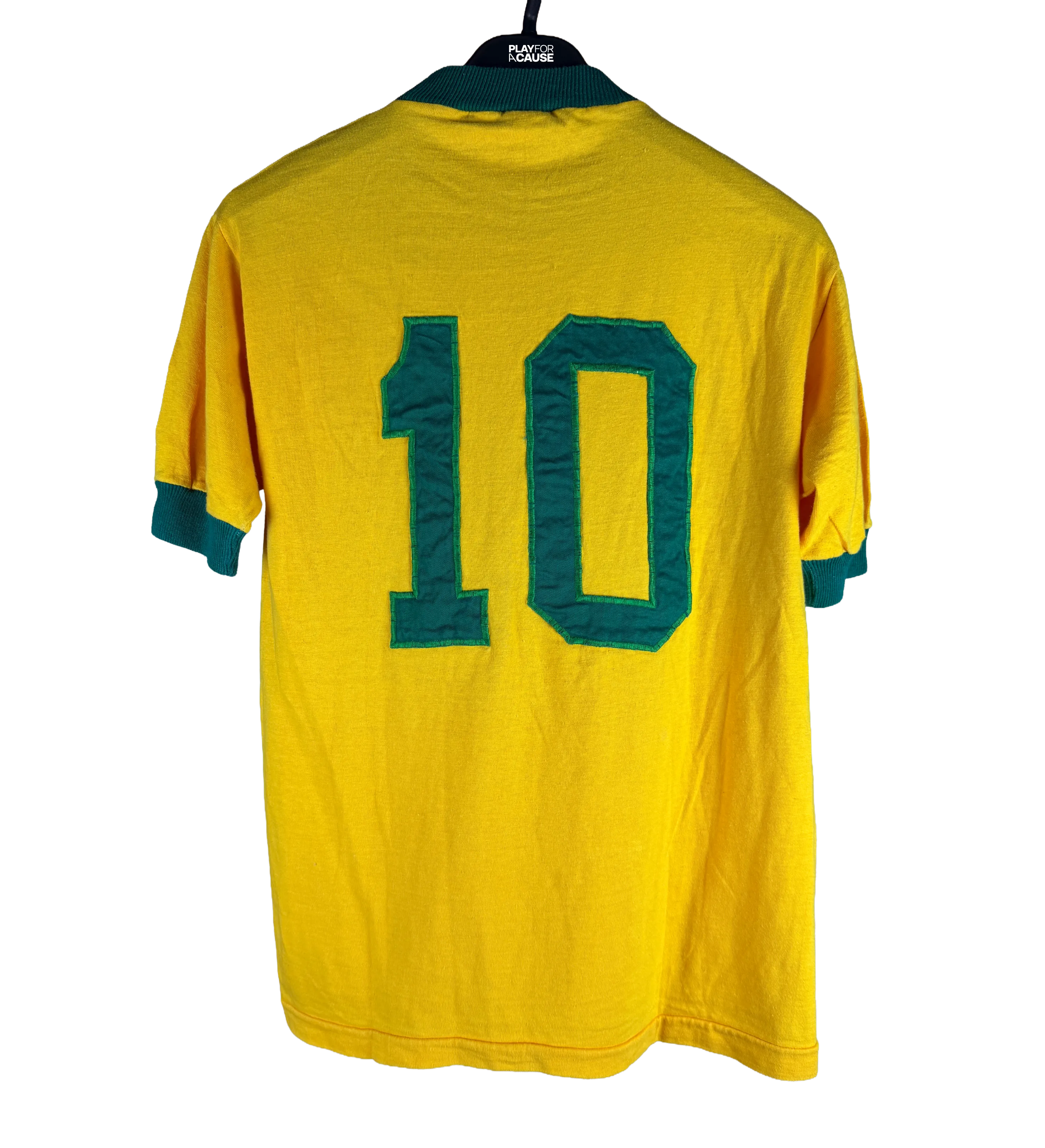 1974 Athleta Brazil National Team Jersey Signed by Idol Roberto Rivellino — imagem 3 de 5