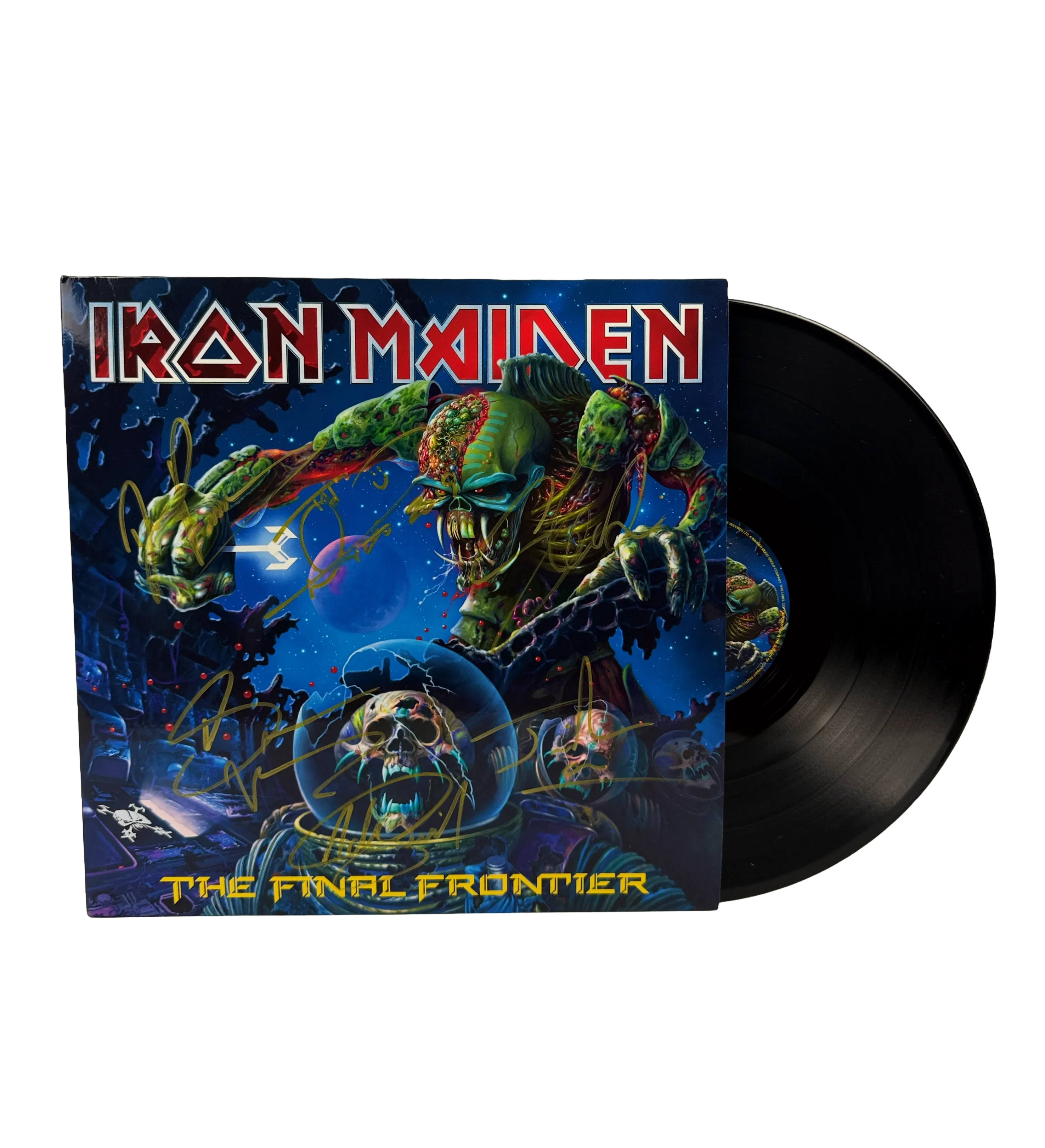 LP Importado de Iron Maiden The Final Frontier Edición 2017 Firmado por Toda la Banda — imagem 1 de 5
