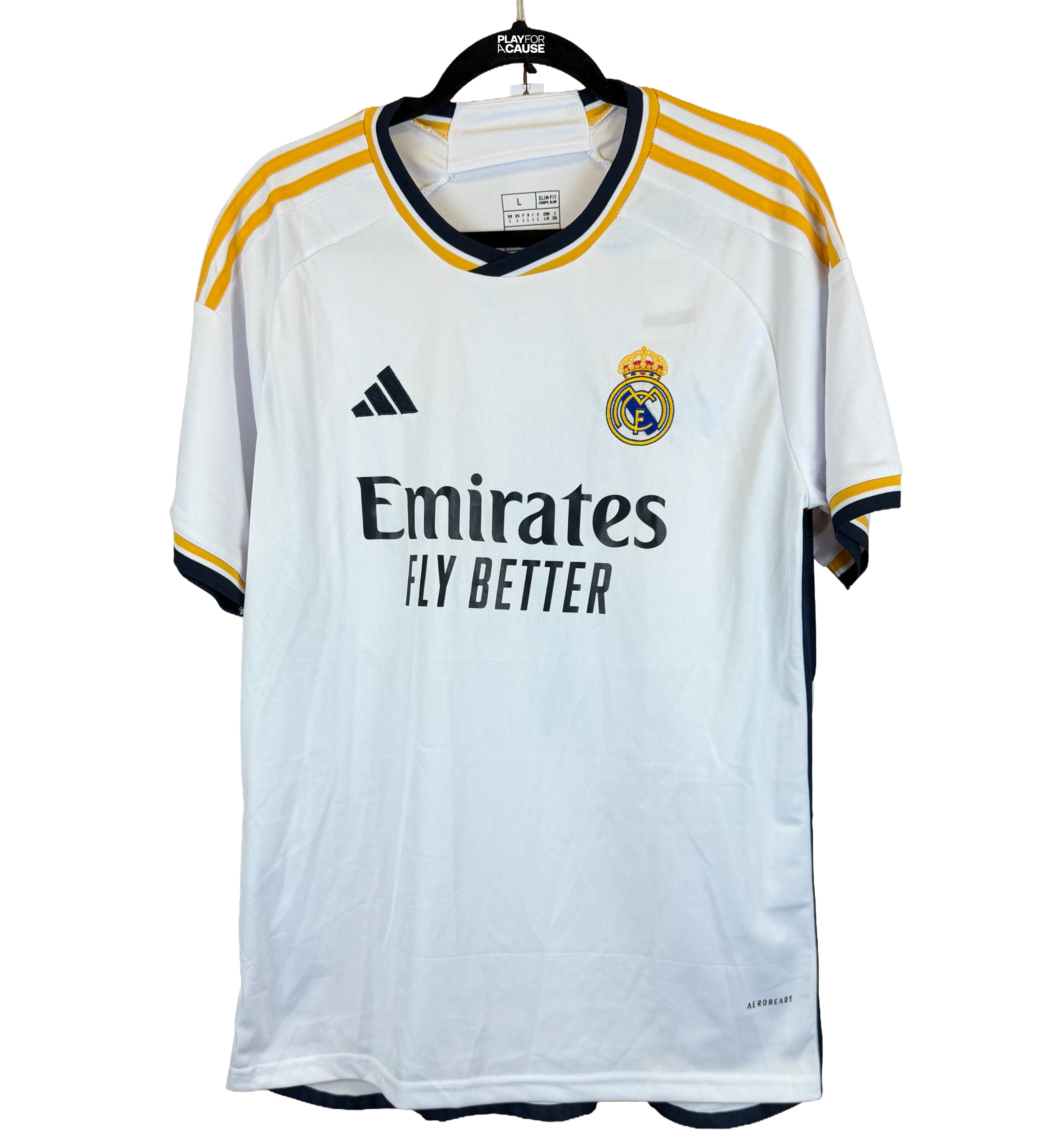 Camisa Branca Real Madrid Autografada Pelo Carlos Alcaraz — imagem 1 de 3