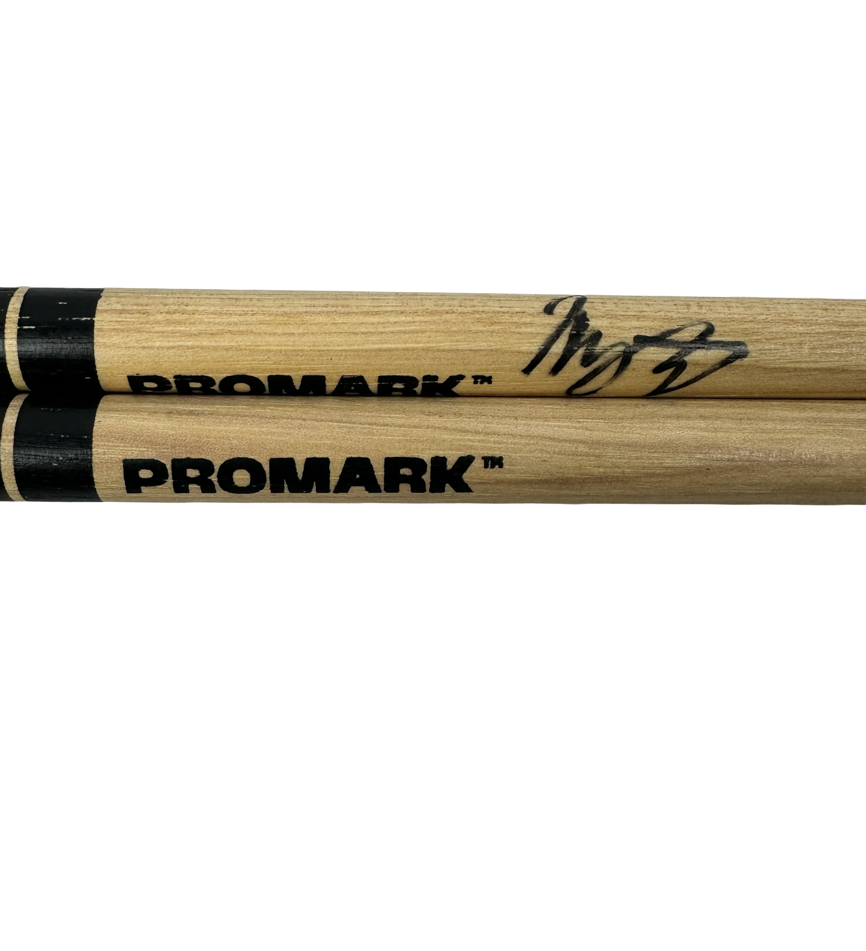 Pair of Promark Drumsticks - Mike Portnoy - 420 - Hickory Signature Series - Autographed by Mike Portnoy - Dream Theater Drummer — imagem 2 de 3