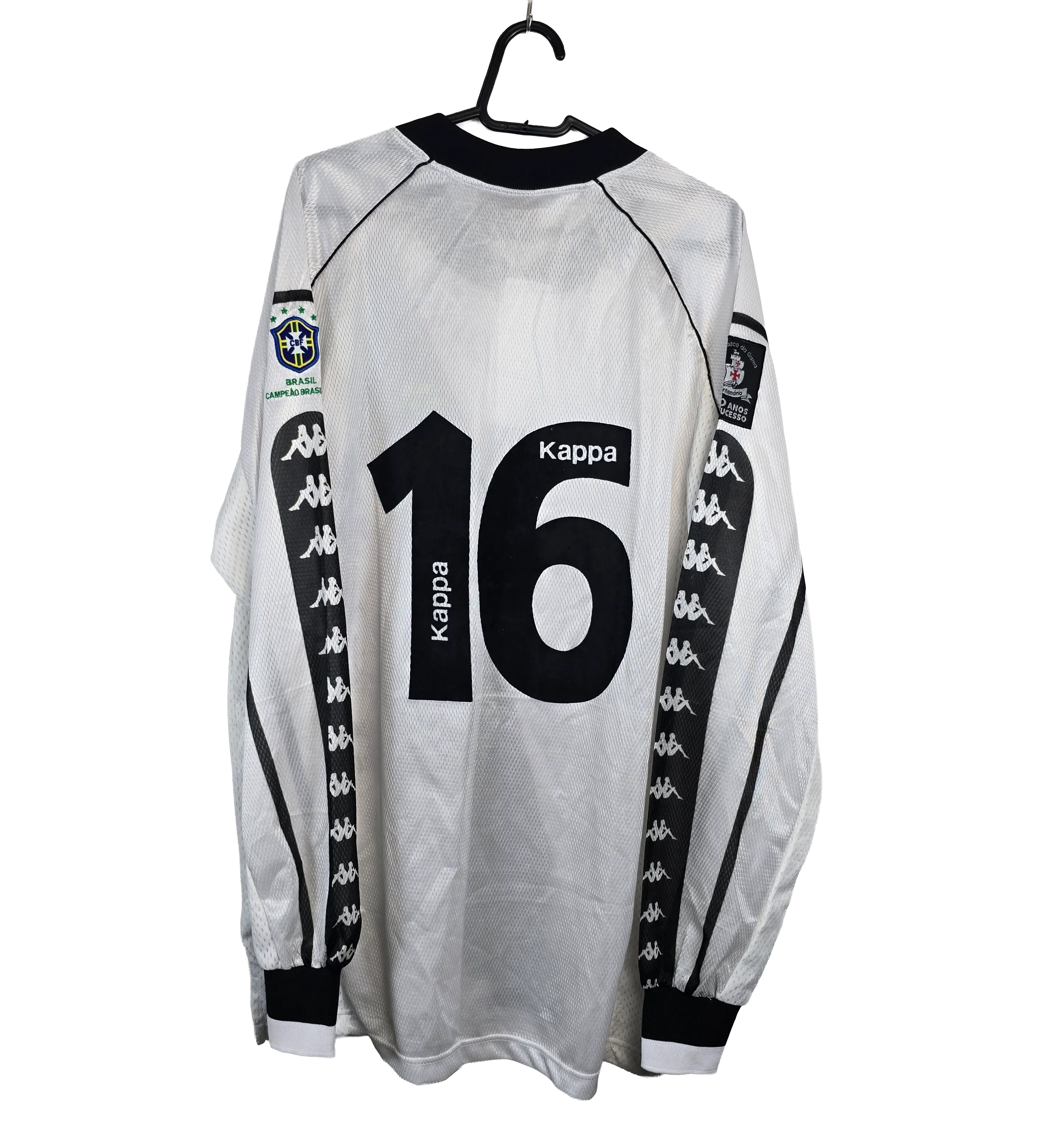 Camiseta de Manga Larga Vasco 1998 Centenario Pedrinho #16 - Modelo de Juego - Firmada por el Plantel Campeón — imagem 2 de 7