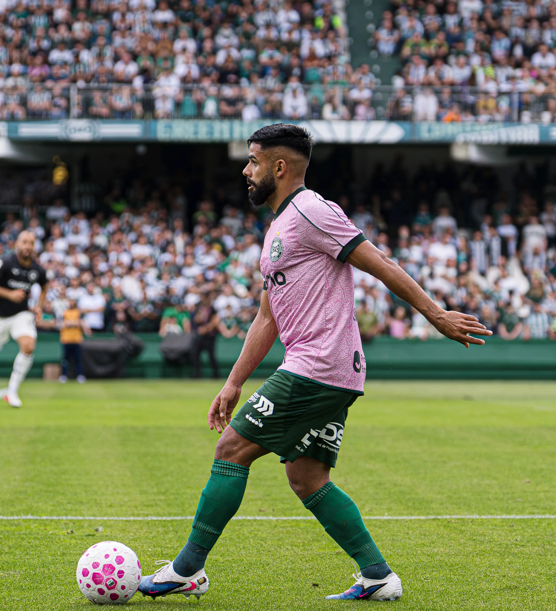 Camisa Coritiba Felipe Jonatan Especial Outubro Rosa CFC x BOT Brasileirão 2026 Usada e Autografada Pelo Jogador — imagem 1 de 2