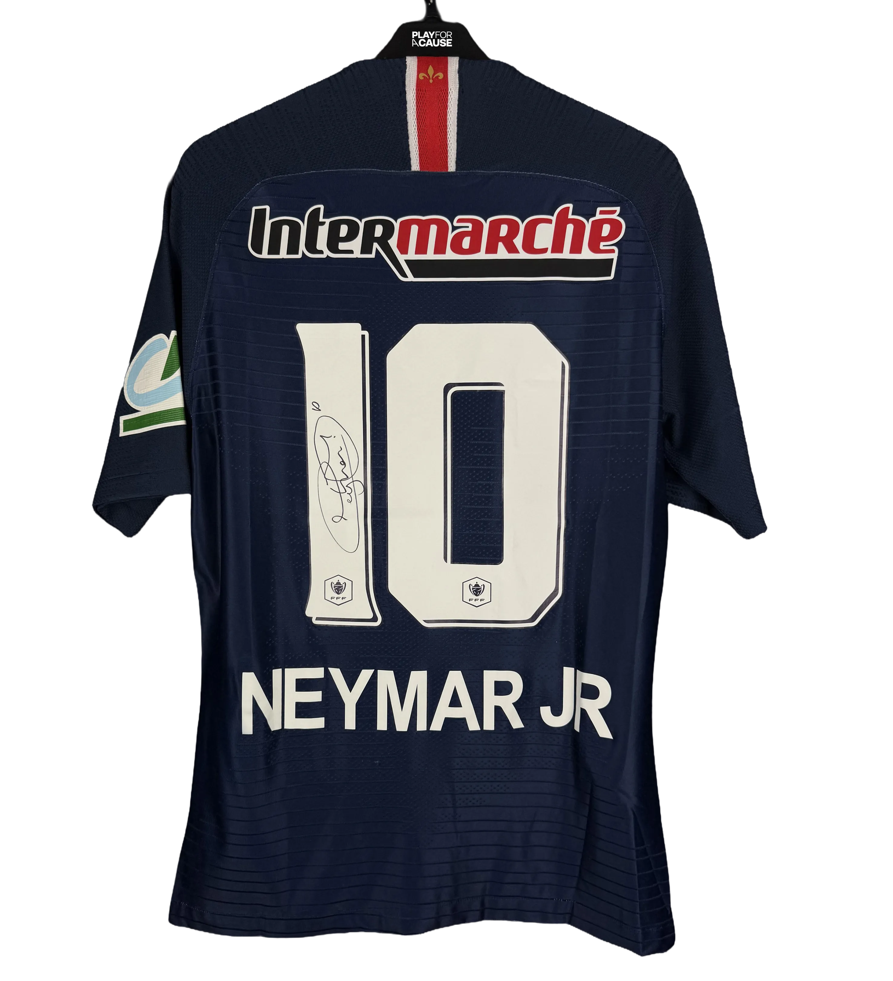 Camisa PSG Neymar Copa da França 2018 Modelo Jogador Autografada pelo Craque — imagem 2 de 3