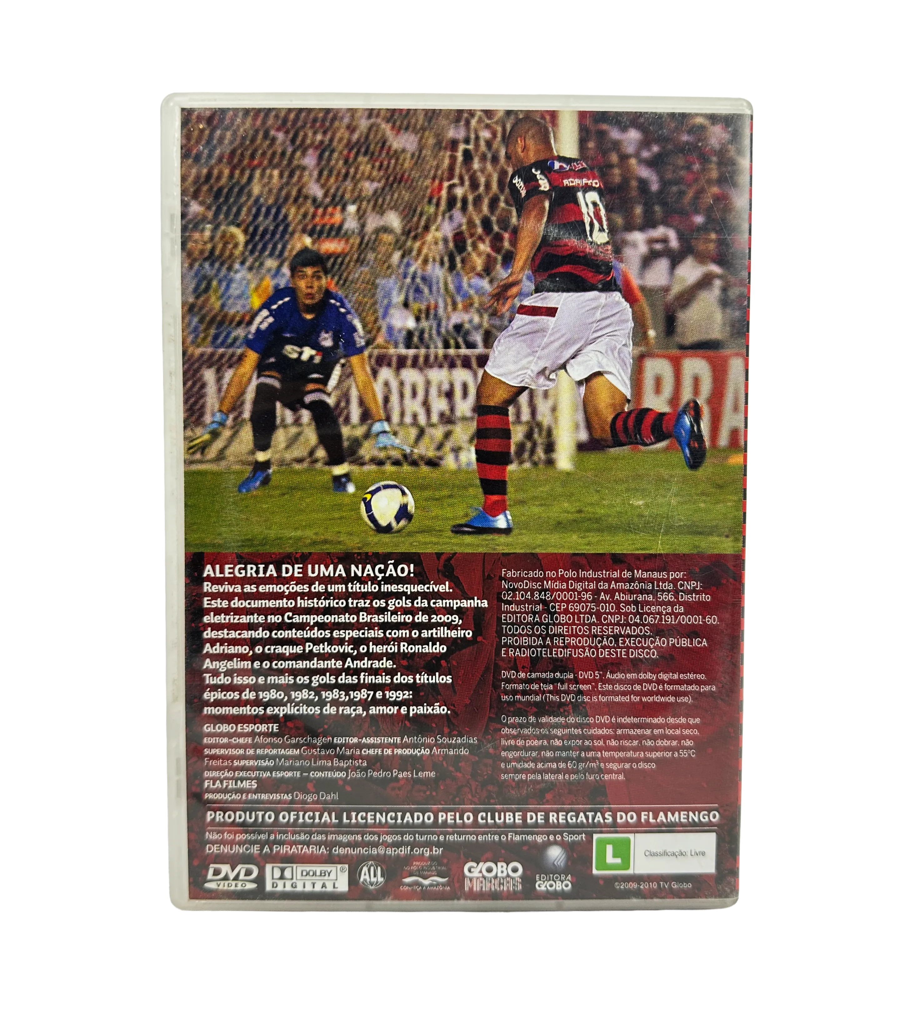 DVD Flamengo Hexacampeão Brasileiro 2009 Autografado pelo Adriano Imperador — imagem 2 de 4