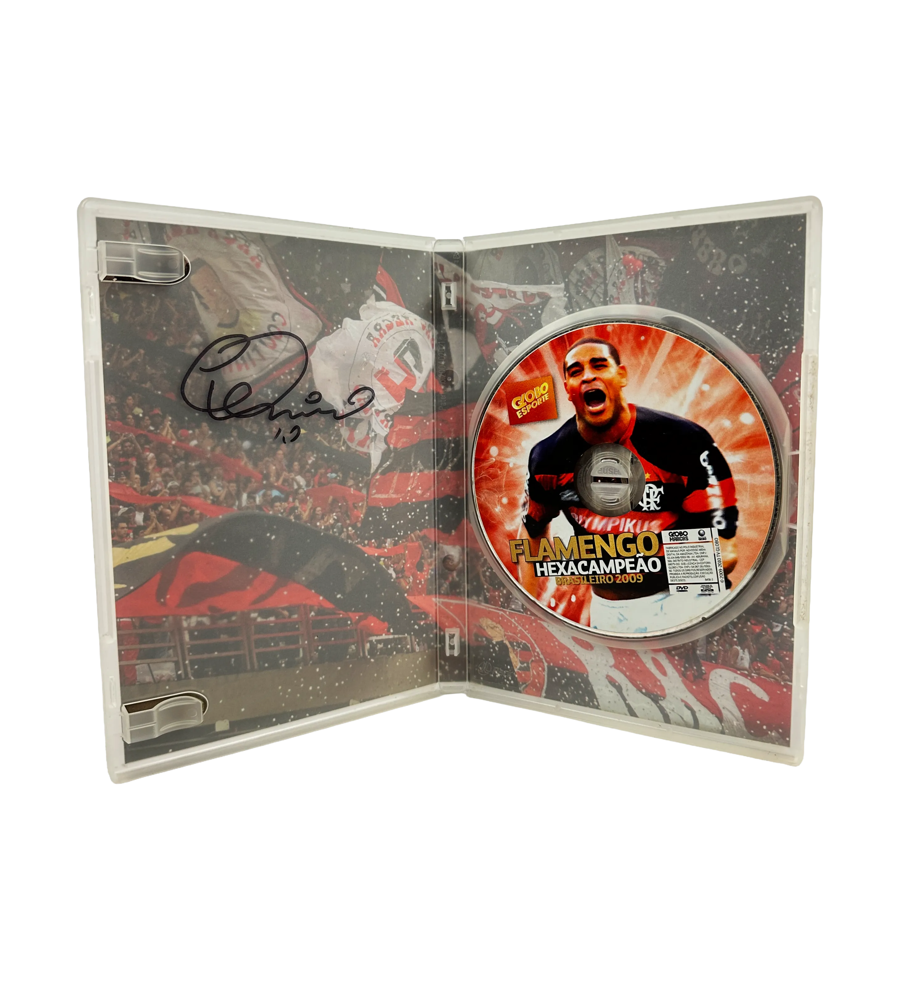 DVD Flamengo Hexacampeão Brasileiro 2009 Autografado pelo Adriano Imperador — imagem 3 de 4