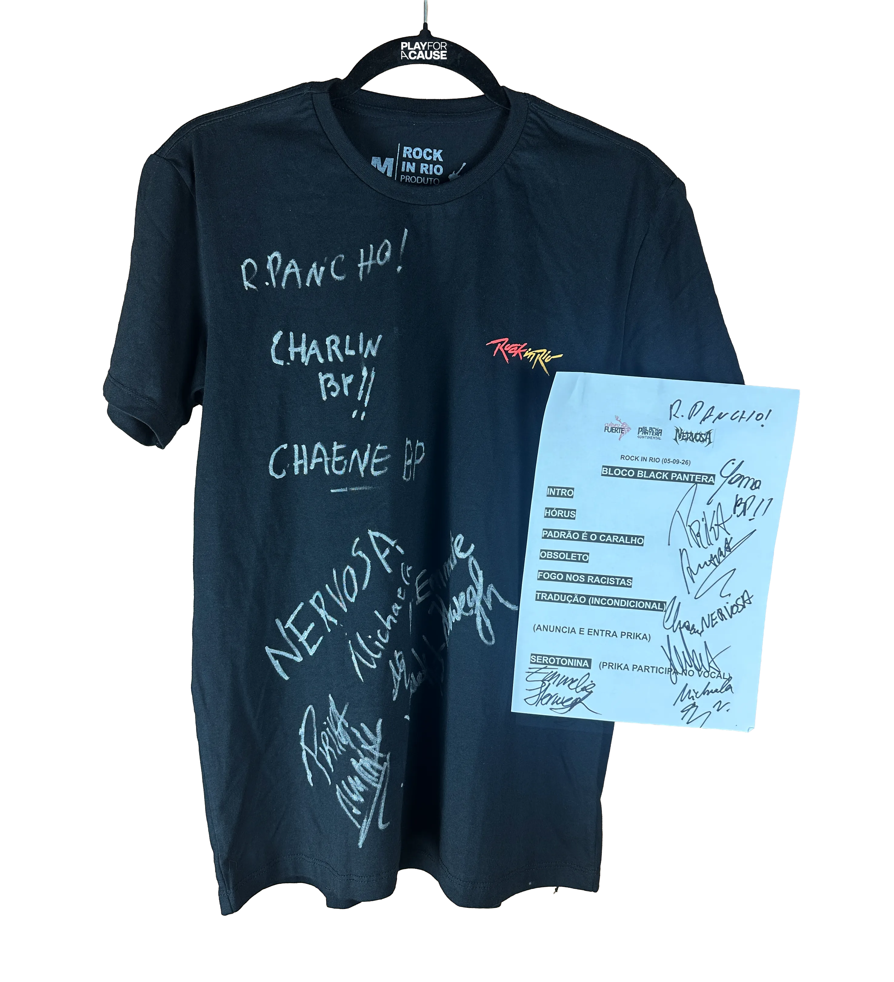 Black Pantera Autographed Kit with T-shirt + Setlist — imagem 12 de 20