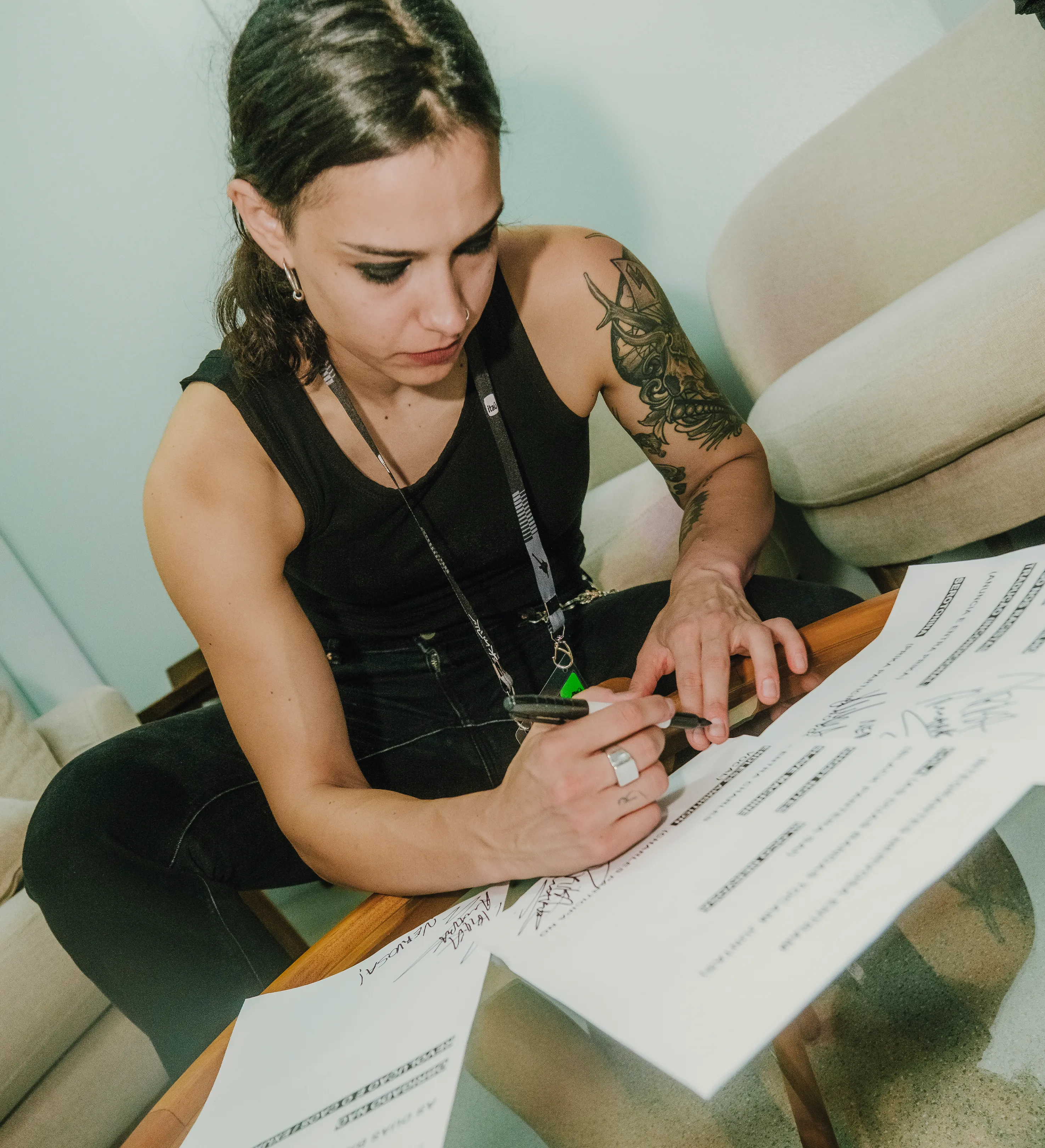 Black Pantera Autographed Kit with T-shirt + Setlist — imagem 2 de 20