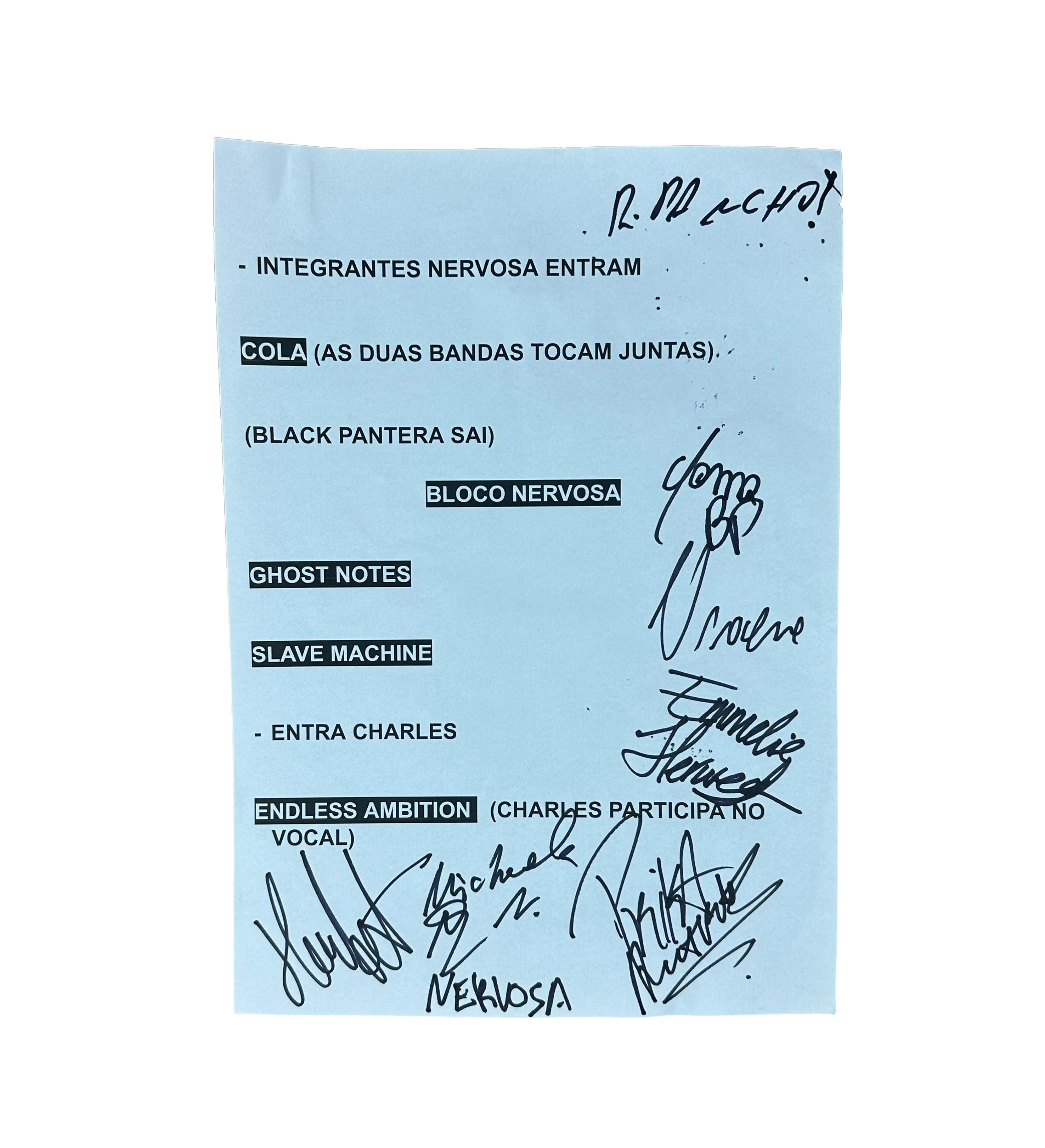 Black Pantera Autographed Kit with T-shirt + Setlist — imagem 16 de 20