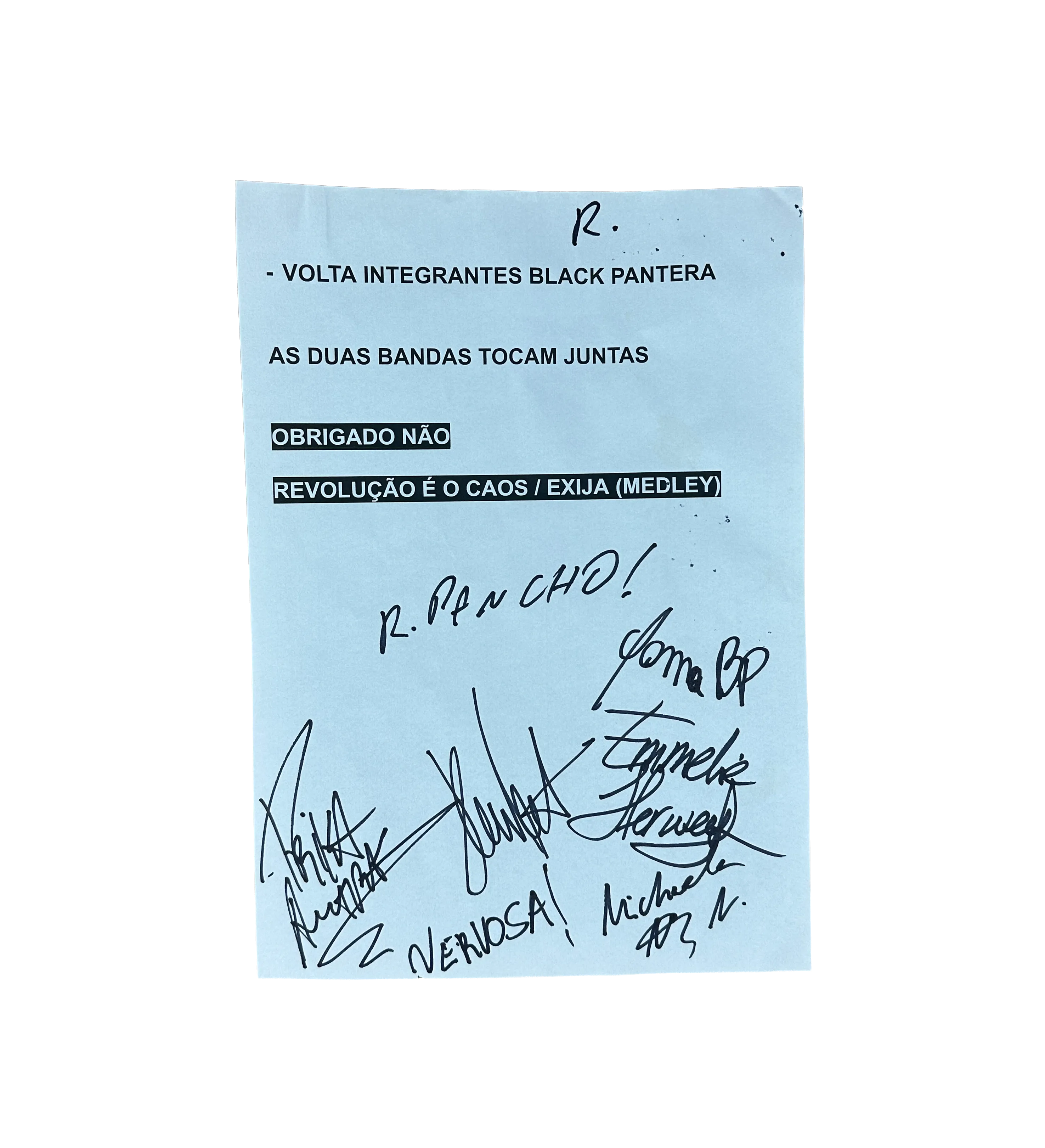 Black Pantera Autographed Kit with T-shirt + Setlist — imagem 17 de 20