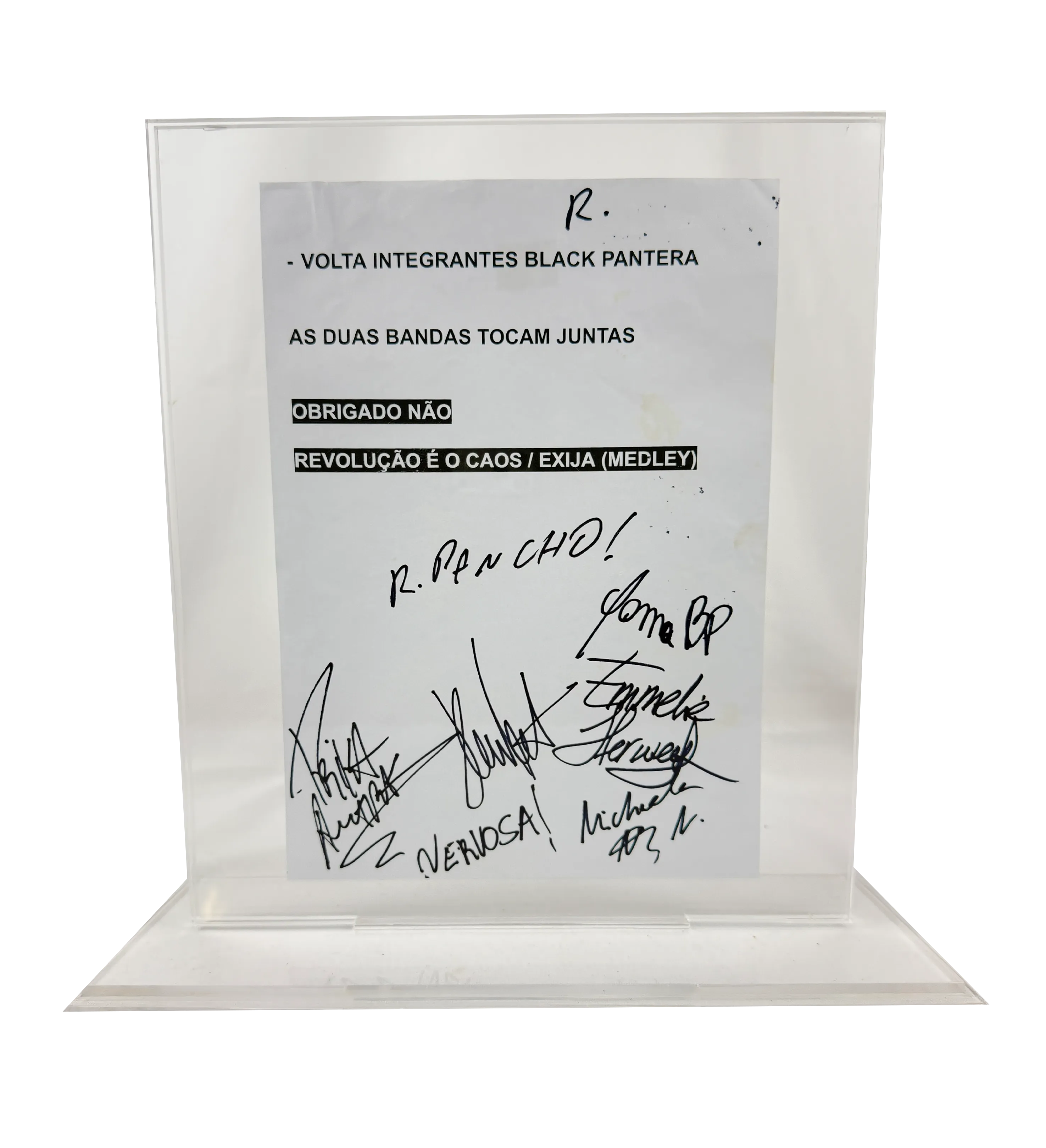 Black Pantera Autographed Kit with T-shirt + Setlist — imagem 19 de 20