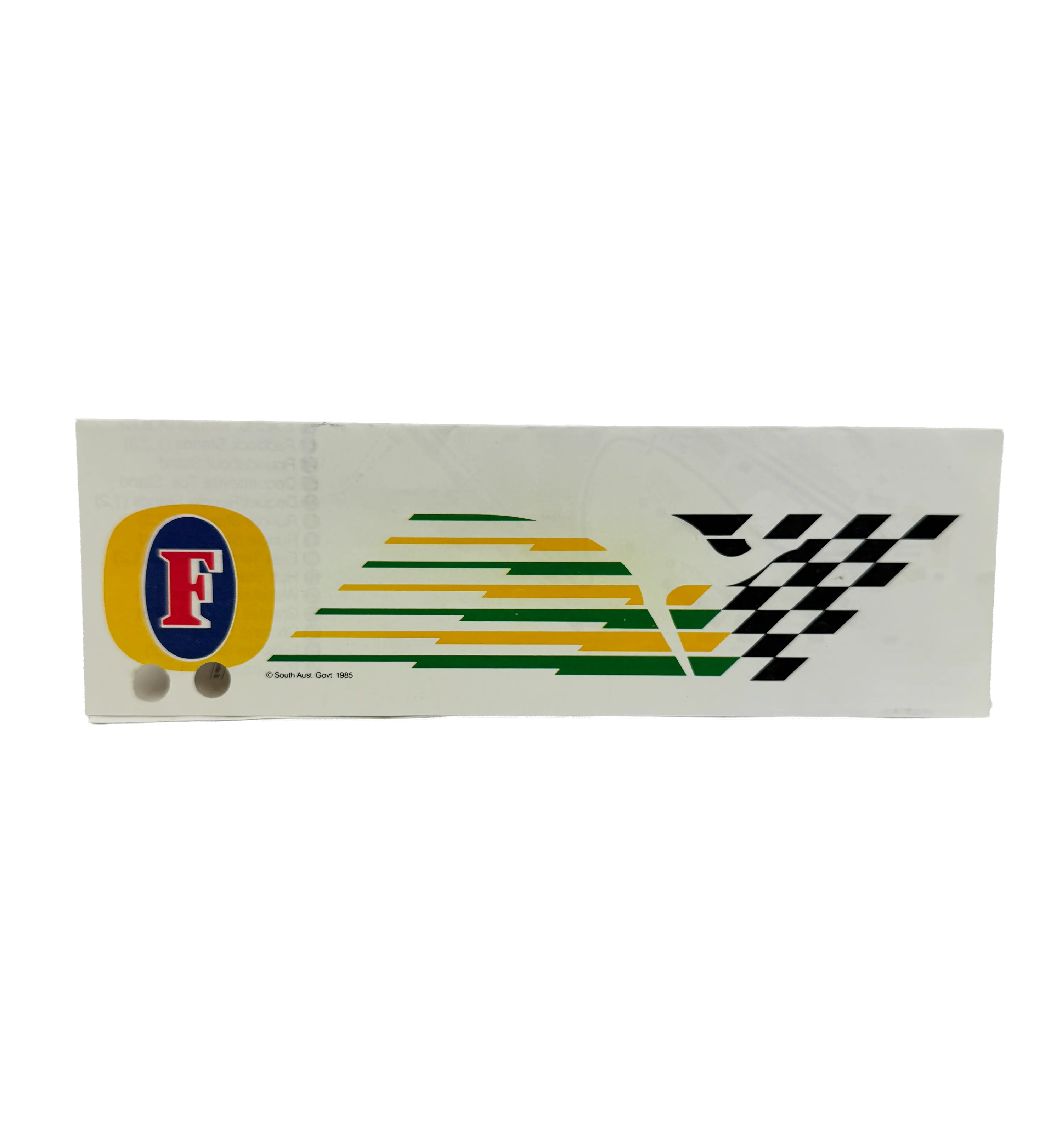Official Australian GP / Adelaide – Formula 1 1986 Ticket – Signed by Ayrton Senna + Official Adelaide Circuit Map — imagem 3 de 6