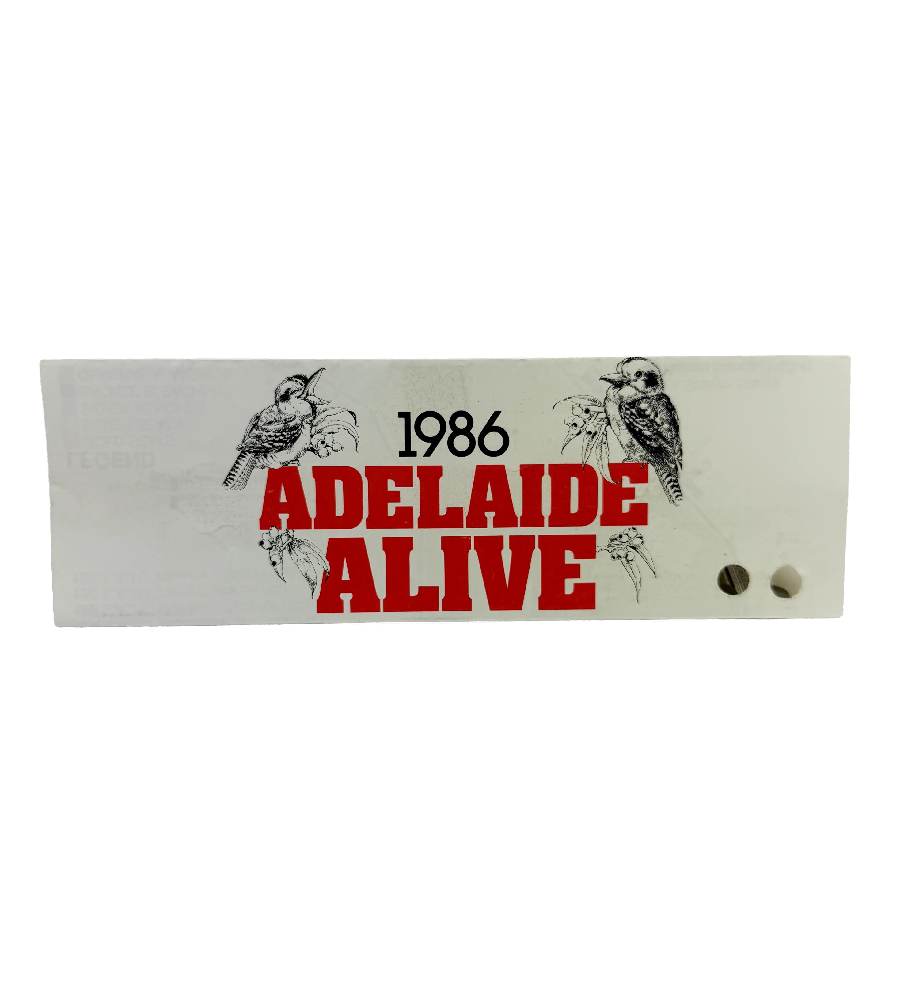 Official Australian GP / Adelaide – Formula 1 1986 Ticket – Signed by Ayrton Senna + Official Adelaide Circuit Map — imagem 4 de 6