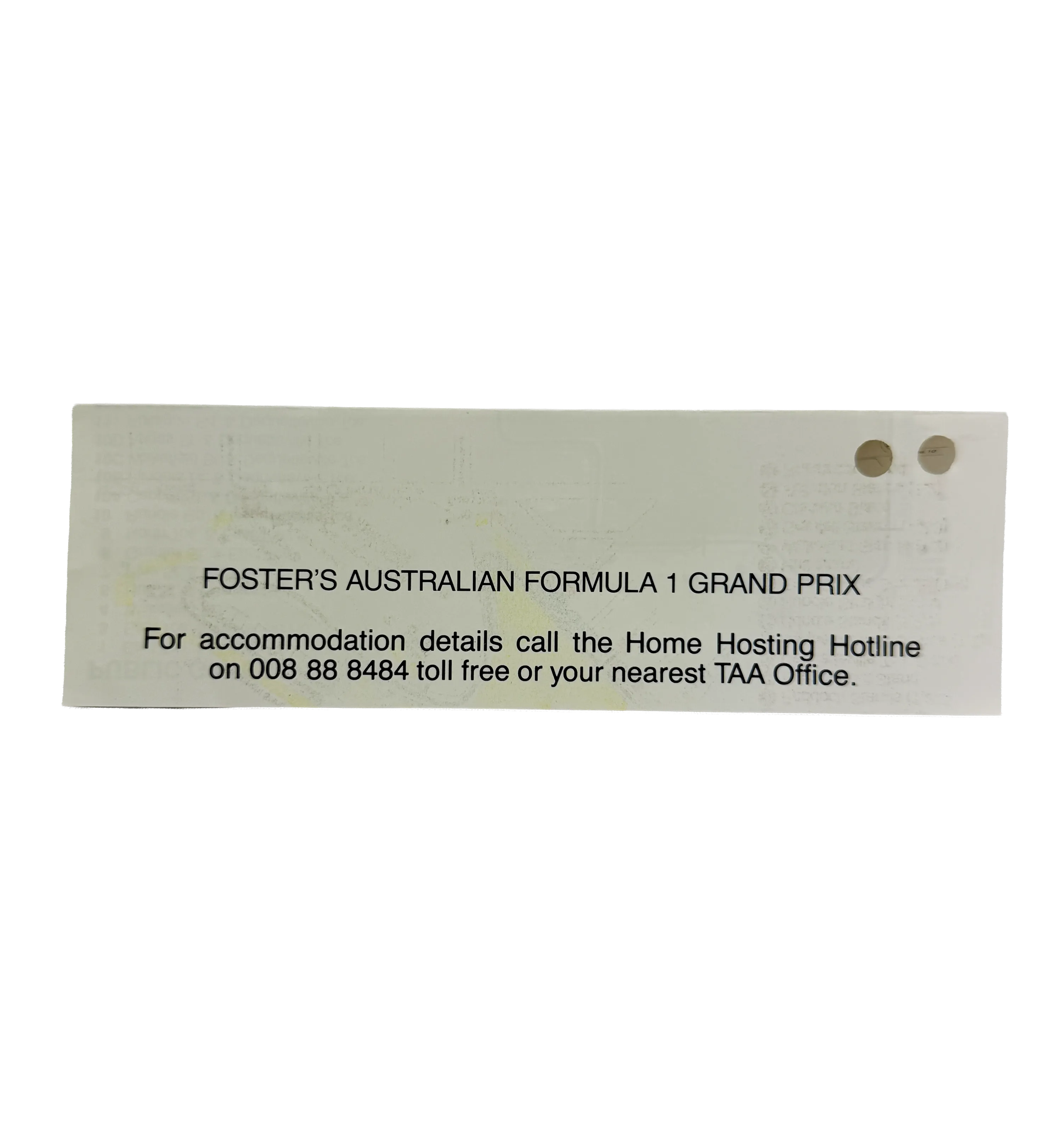 Official Australian GP / Adelaide – Formula 1 1986 Ticket – Signed by Ayrton Senna + Official Adelaide Circuit Map — imagem 6 de 6