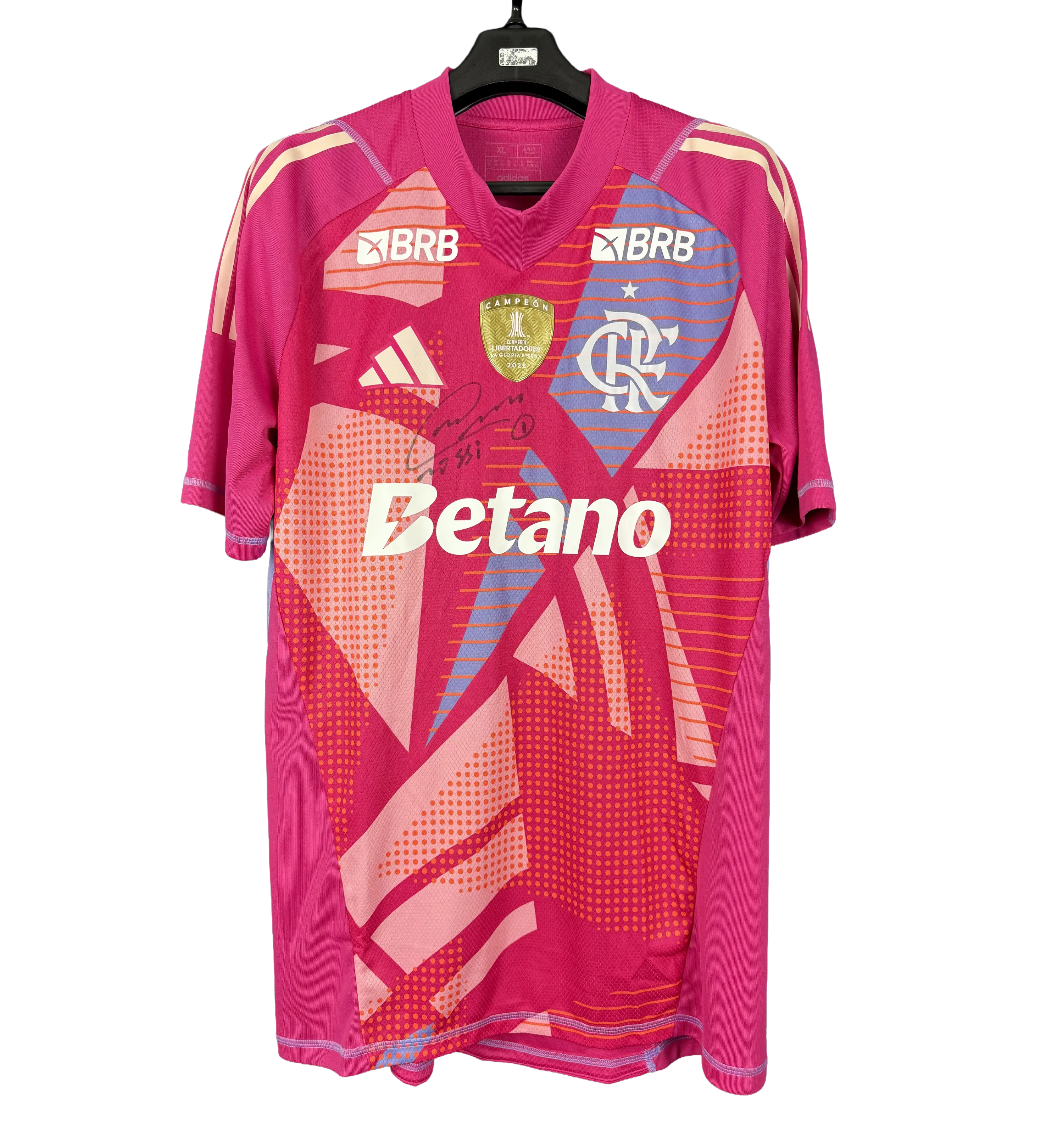 Uniforme (Camisa + Short) Flamengo - Rossi #1 - Modelo Goleiro II - Temporada 2026 - Preparado para Jogo - Autografado pelo Craque — imagem 1 de 4