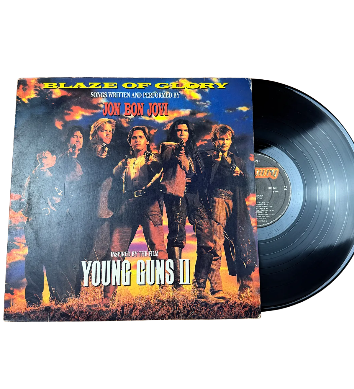 Vinyl LP – Jon Bon Jovi – Blaze of Glory – 1990 – Inspired by the Movie Young Guns II – Signed by the Artist — imagem 1 de 7