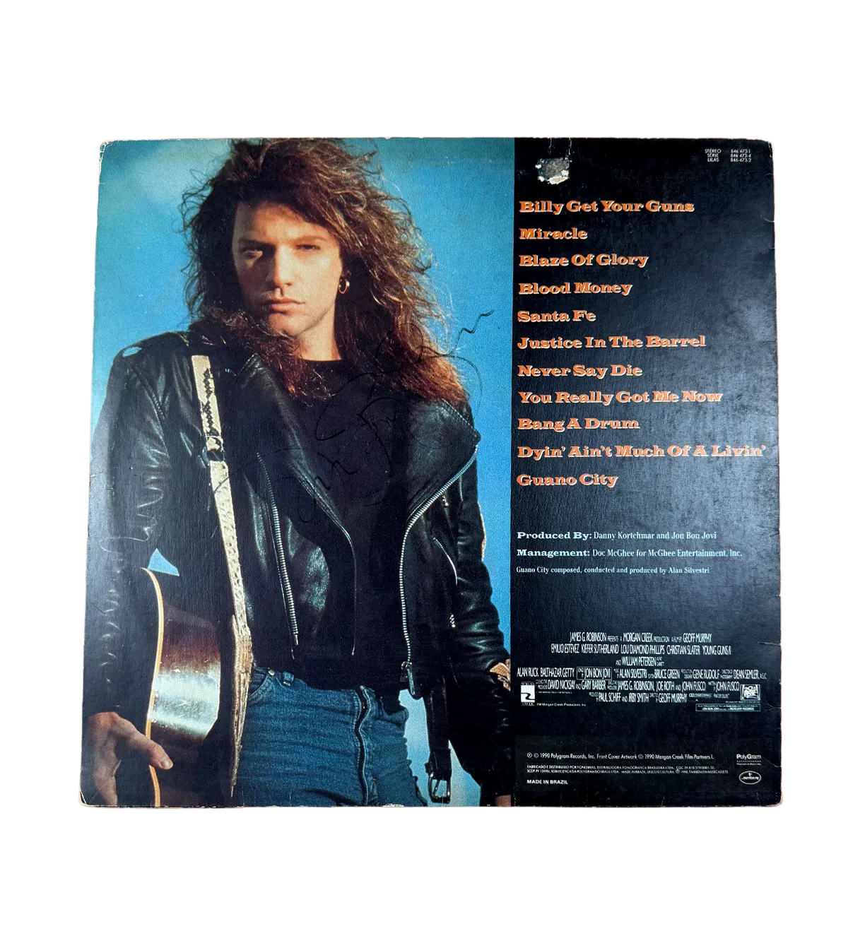 Vinyl LP – Jon Bon Jovi – Blaze of Glory – 1990 – Inspired by the Movie Young Guns II – Signed by the Artist — imagem 3 de 7