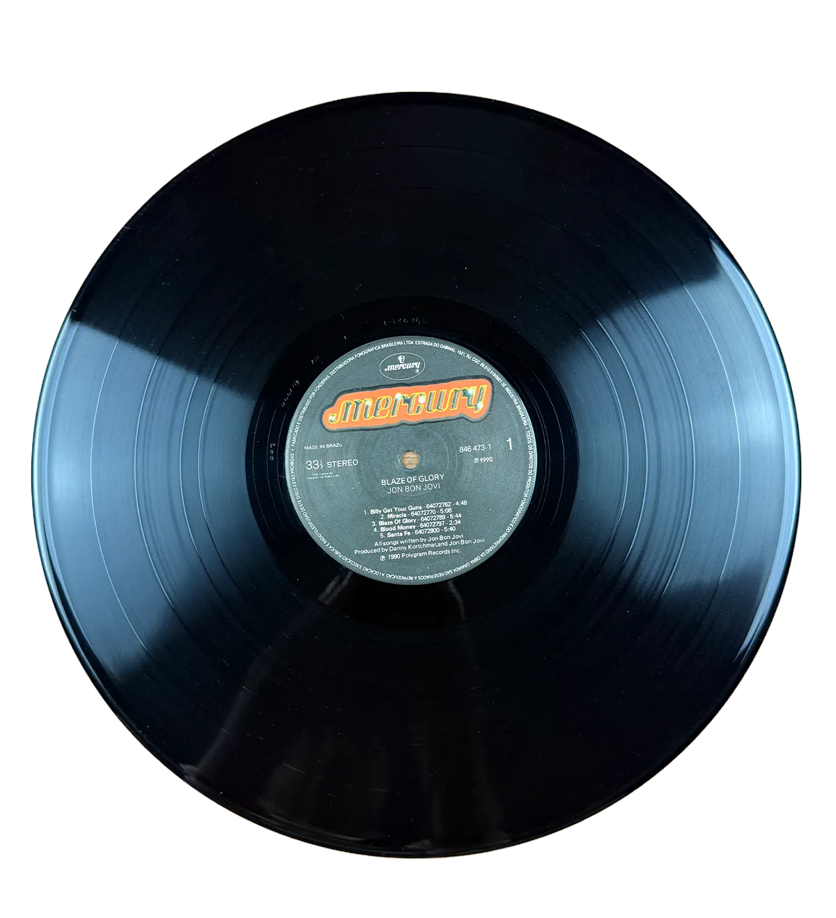 Vinyl LP – Jon Bon Jovi – Blaze of Glory – 1990 – Inspired by the Movie Young Guns II – Signed by the Artist — imagem 7 de 7
