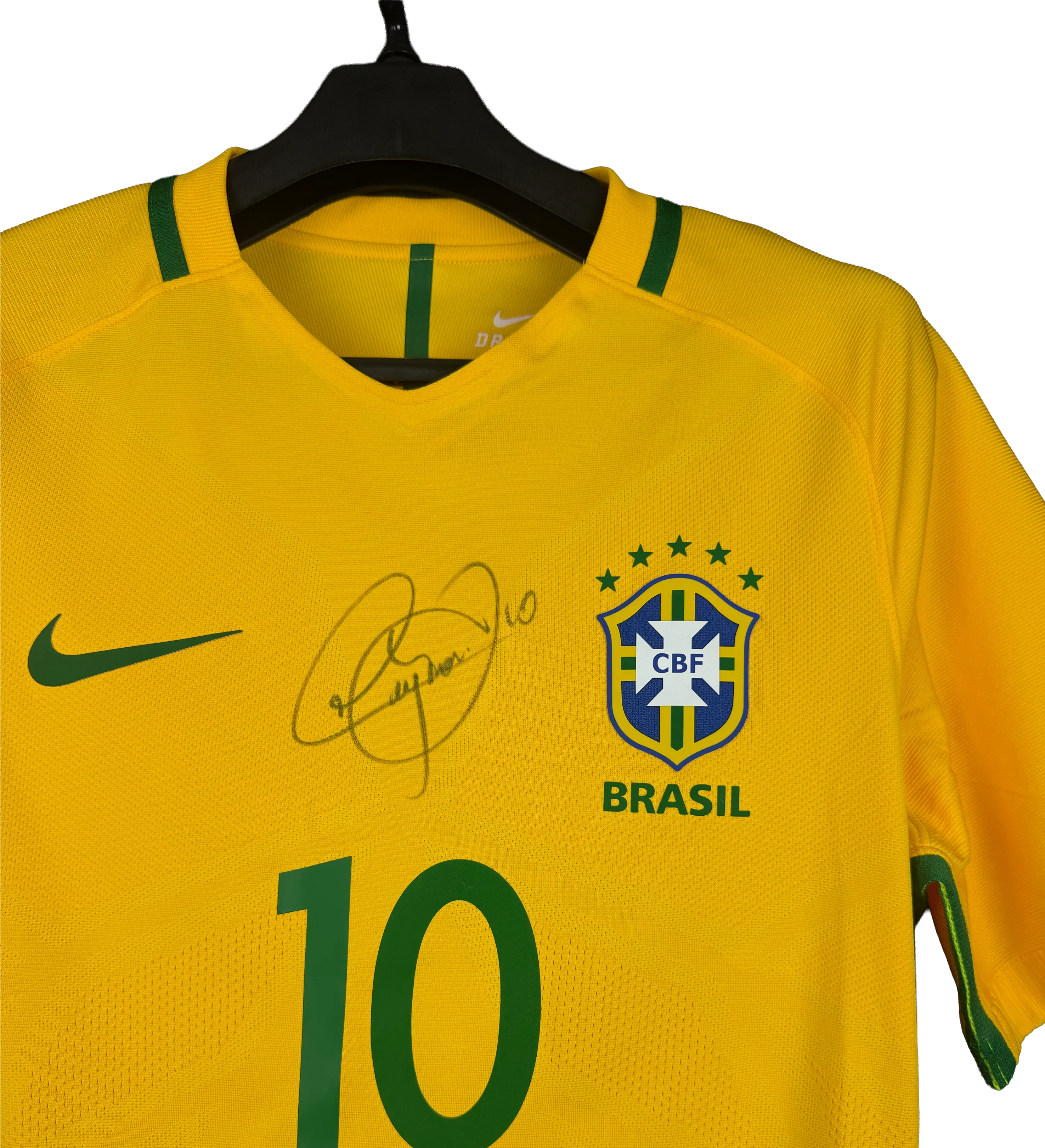 Camisa Brasil - Neymar Jr. #10 - Amistosos 2016 - Preparada para Jogo - Autografada pelo Ídolo — imagem 3 de 3