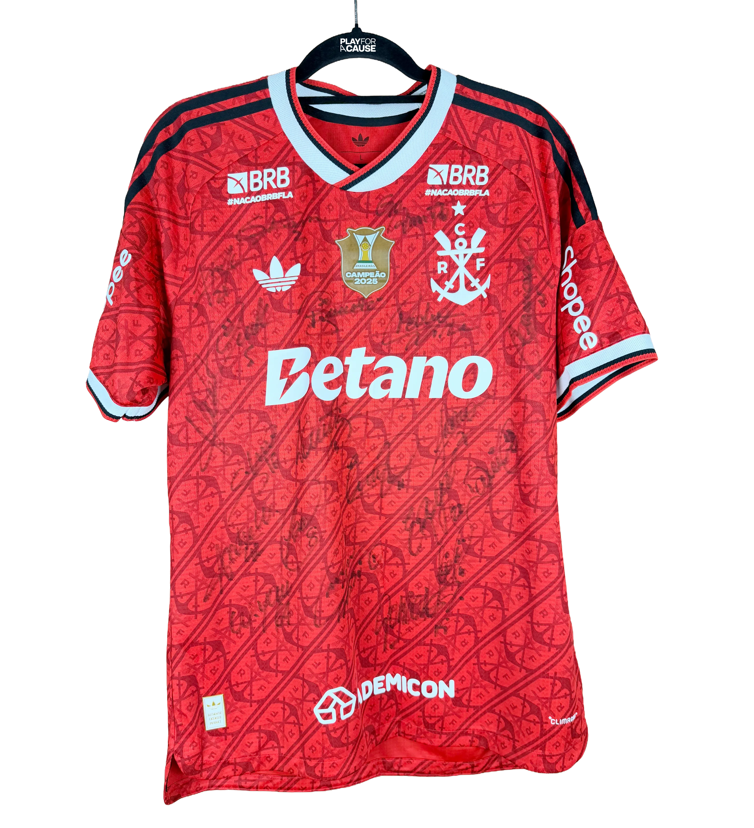 Camiseta del Flamengo - Paqueta #20 - Campeonato Brasileño 2026 - Mirassol 1 x 5 Flamengo - Autografada por todo el plantel — imagem 1 de 3