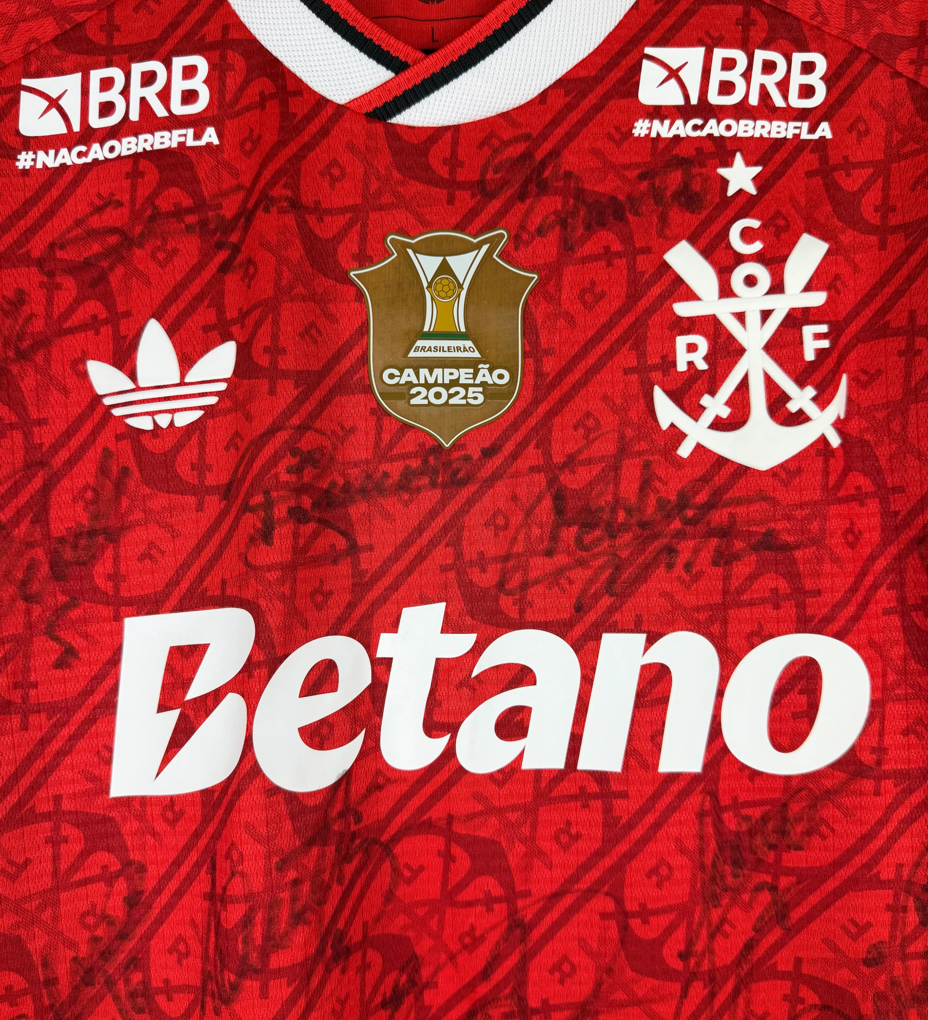 Camiseta del Flamengo - Paqueta #20 - Campeonato Brasileño 2026 - Mirassol 1 x 5 Flamengo - Autografada por todo el plantel — imagem 3 de 3