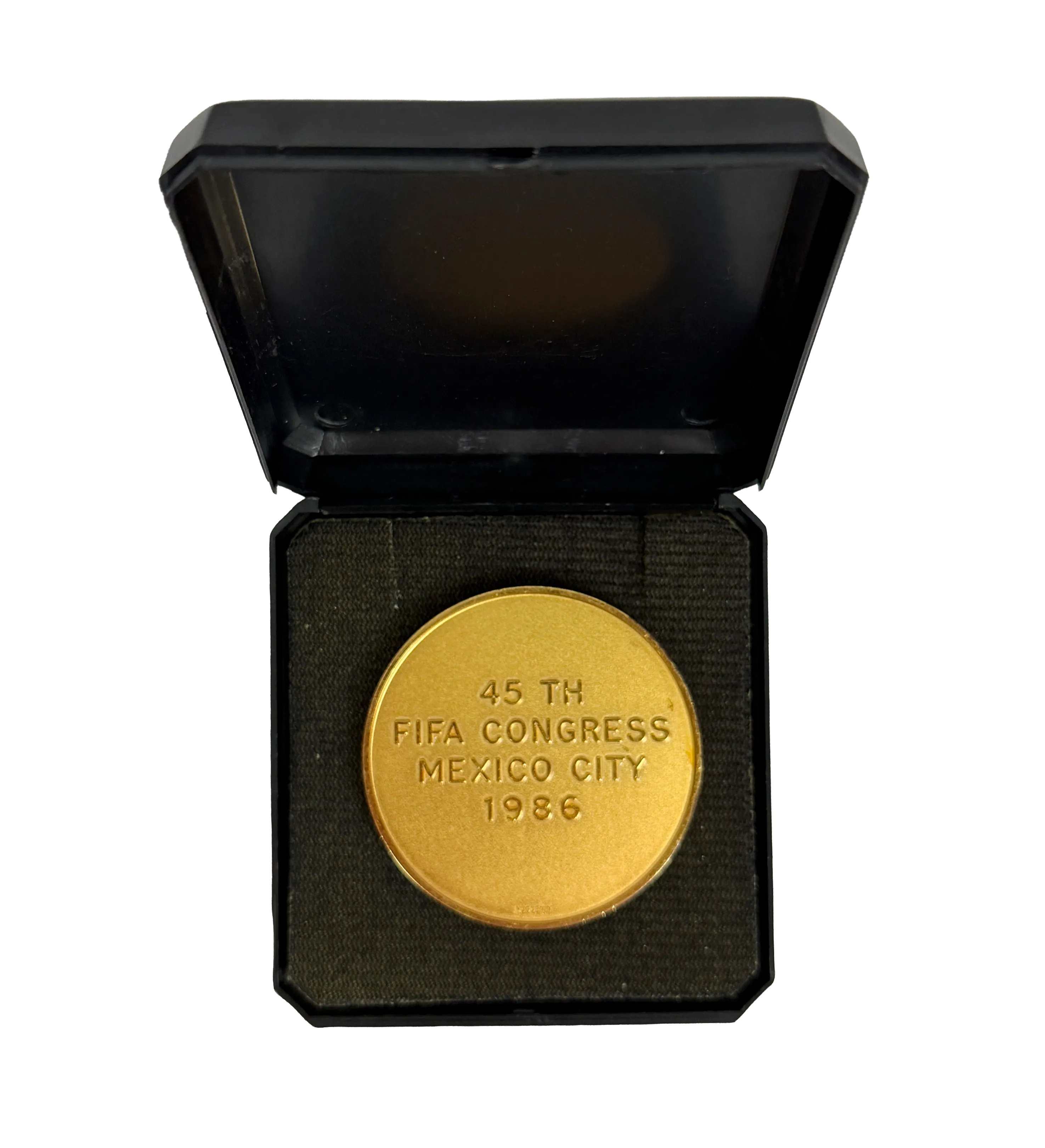 Medalla Oficial FIFA 45º Congreso en México 1986 Entregada a Pelé + Cromo de Pelé 1965 Autografiado por el Rey — imagem 4 de 5
