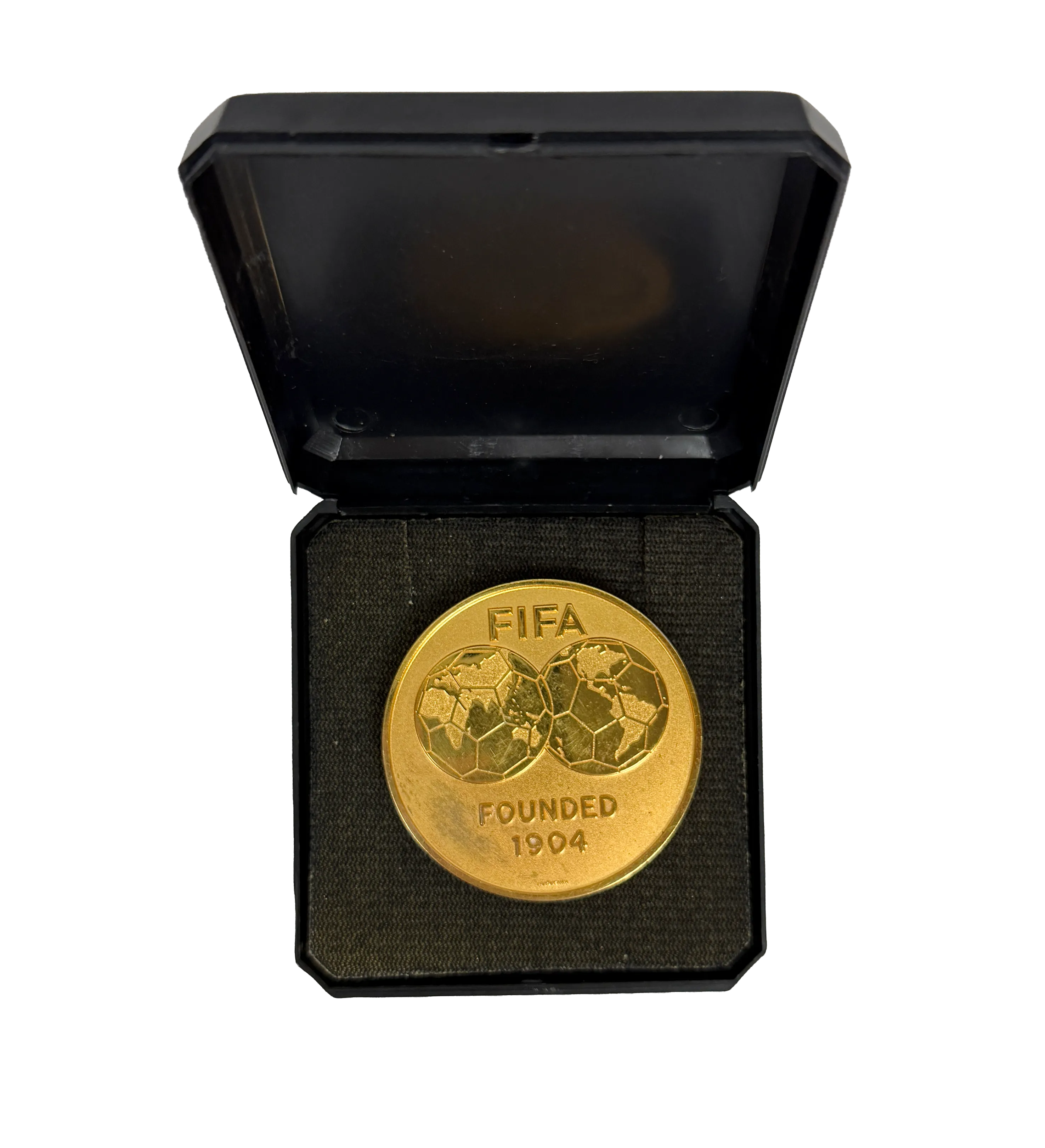 Medalla Oficial FIFA 45º Congreso en México 1986 Entregada a Pelé + Cromo de Pelé 1965 Autografiado por el Rey — imagem 5 de 5