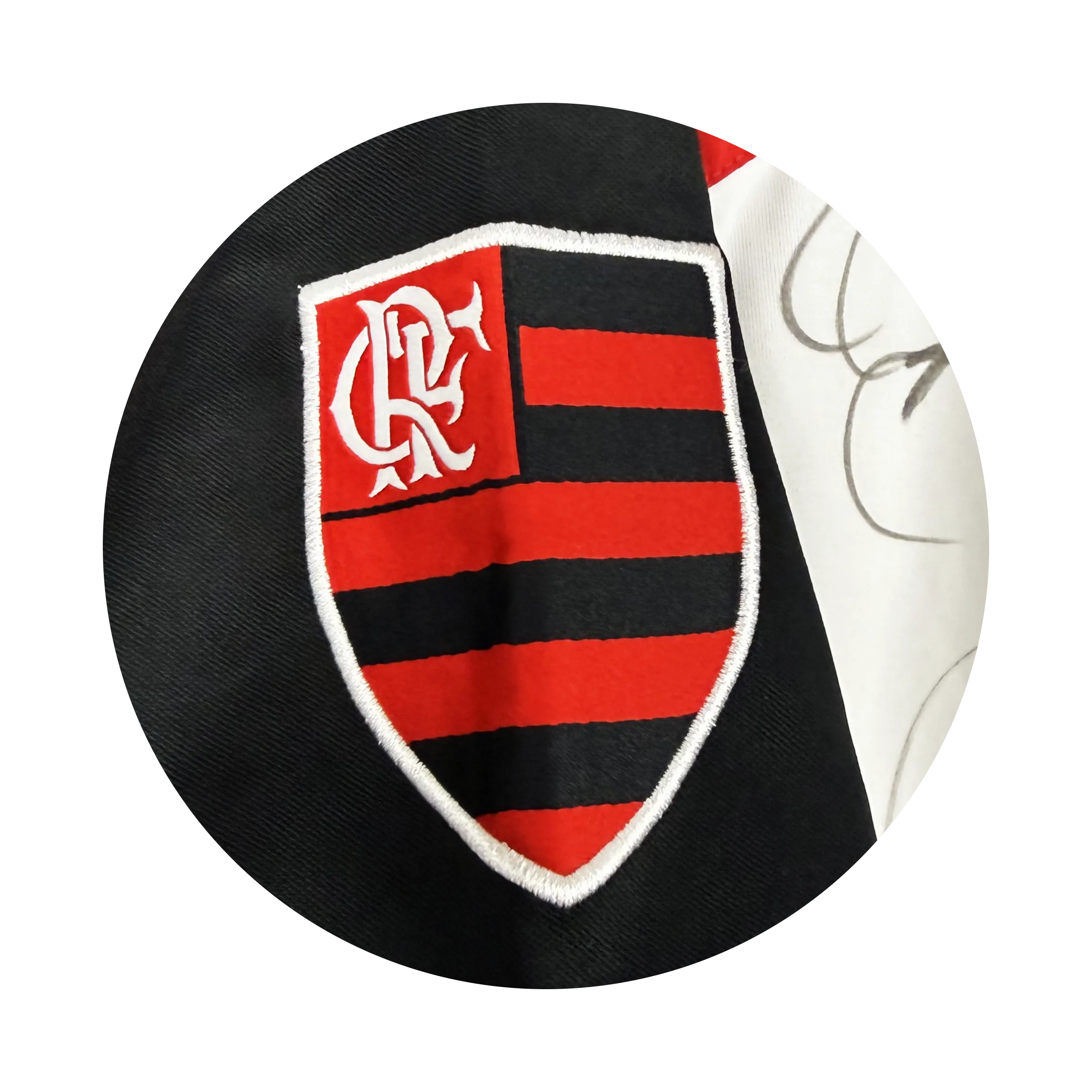 Clube de Regatas do Flamengo Jersey – "Hexa na Raça" – 2009 Brazilian Championship Commemorative Edition – Signed by Ronaldinho Gaúcho and the 2010 Squad — imagem 3 de 5