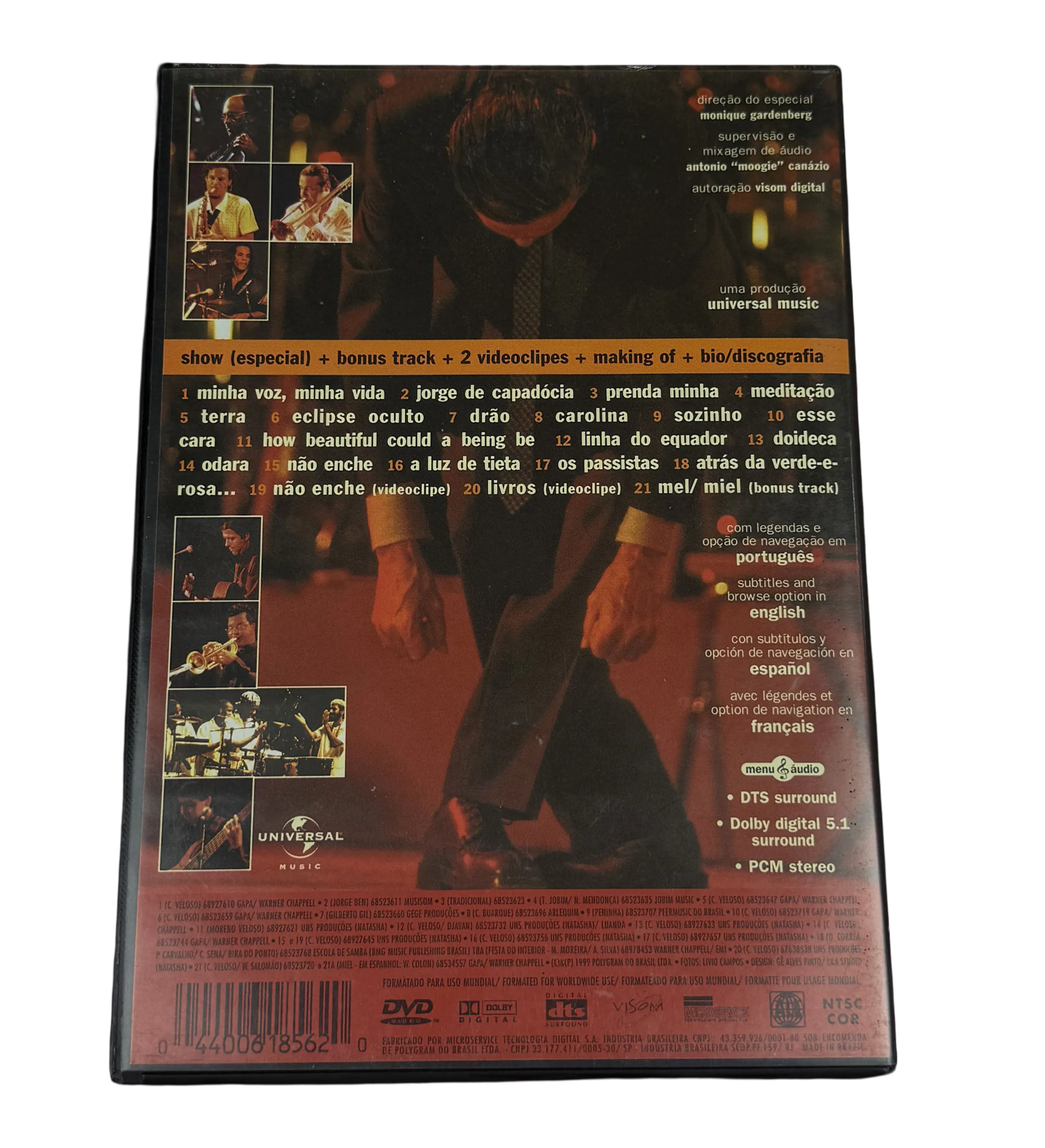DVD – Caetano Veloso – Prenda Minha (1998) – Signed by the Artist — imagem 3 de 3