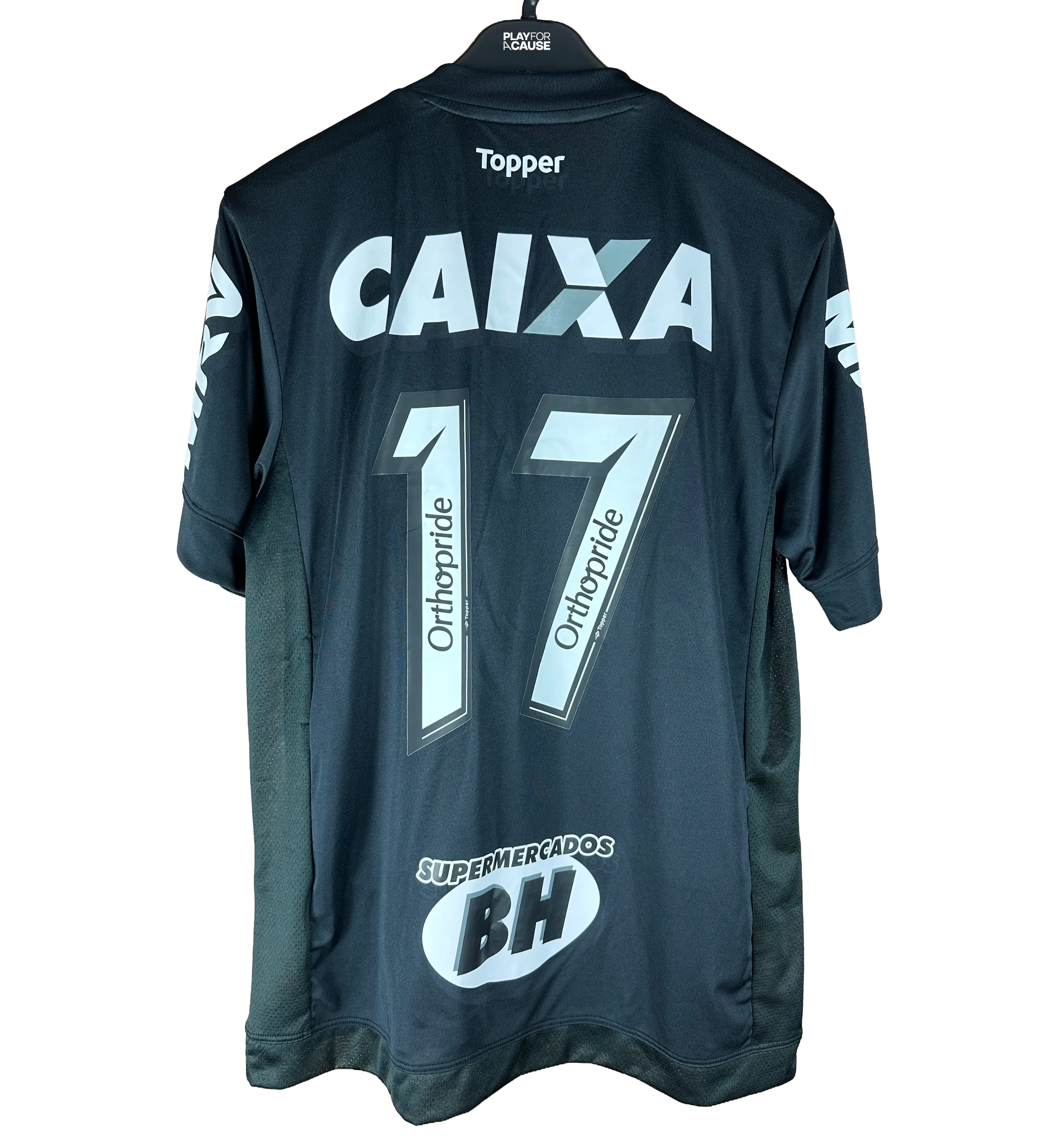 Atlético-MG Jersey – Leandrinho – 2018 Copa do Brasil – Tribute to Bebeto de Freitas – Match-Prepared and Squad-Signed — imagem 2 de 5