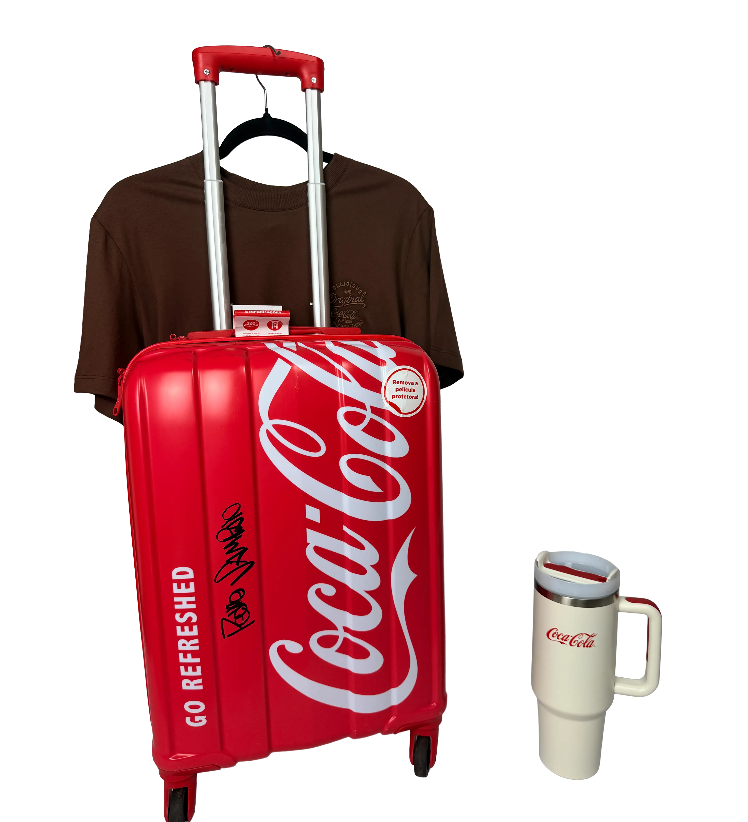 Coca-Cola Split 2 Suitcase Autographed by Pedro Sampaio — imagem 1 de 4