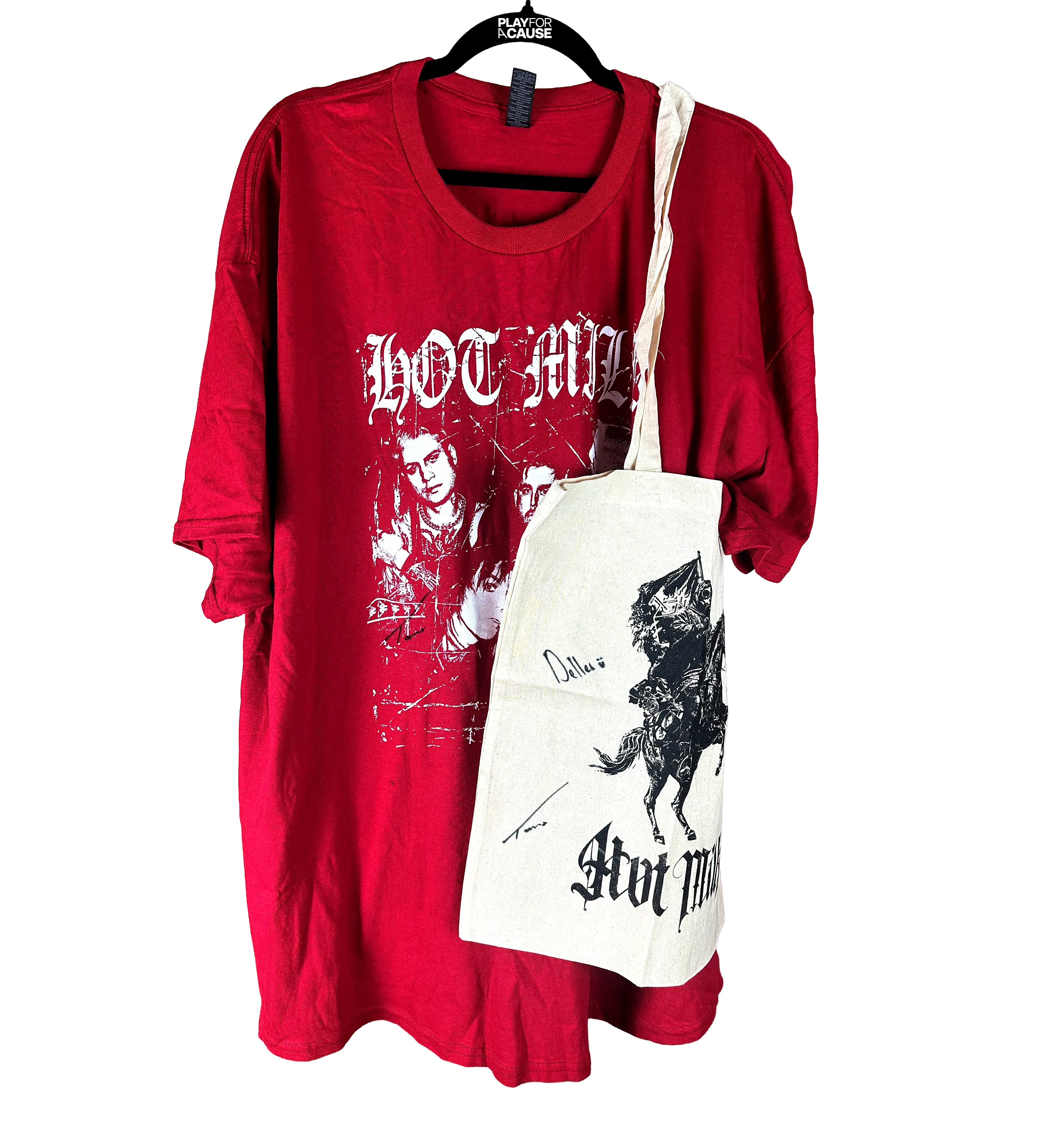 Kit autografiado de Hot Milk con Camiseta + Setlist + Ecobag — imagem 2 de 9