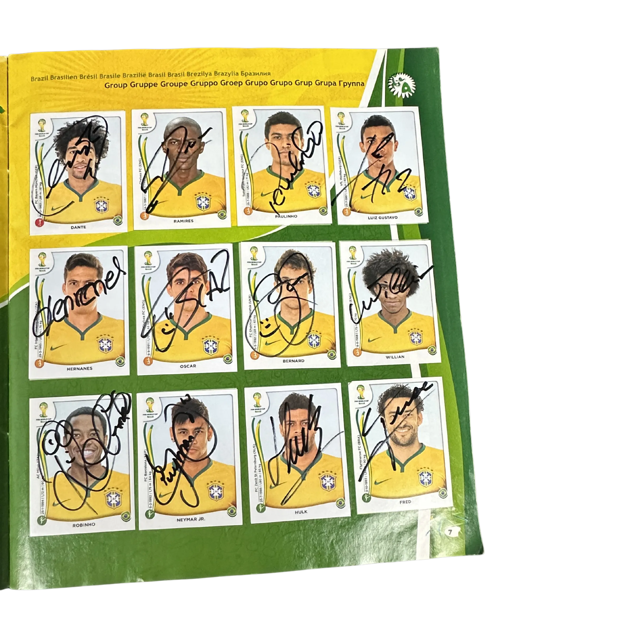 Álbum Oficial Copa do Mundo 2014 Completo Autografado Pela Seleção Brasileira E Pela Seleção Holandesa — imagem 3 de 5