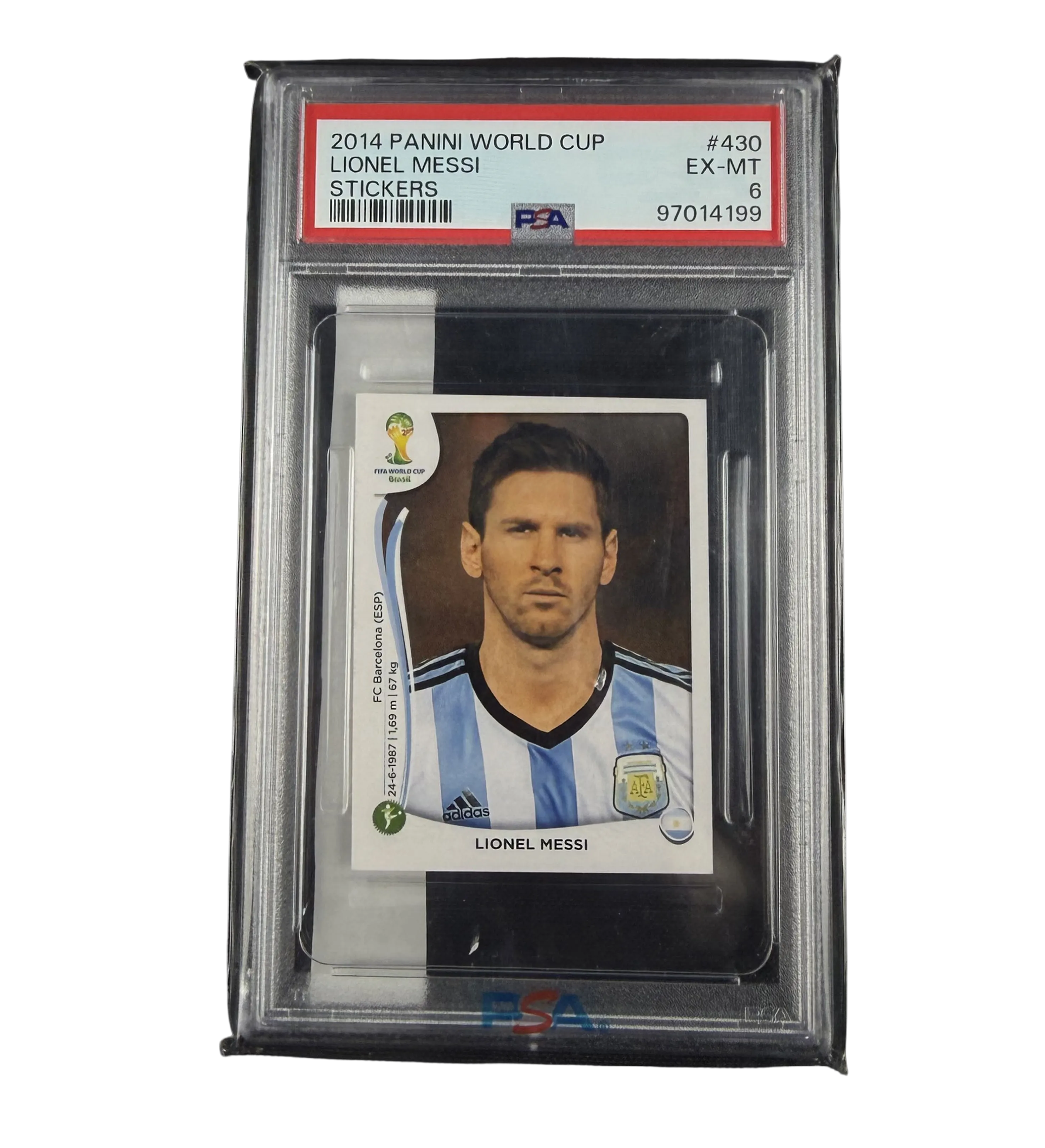 Figurinha Importada Messi Copa do Mundo 2014 — imagem 1 de 2