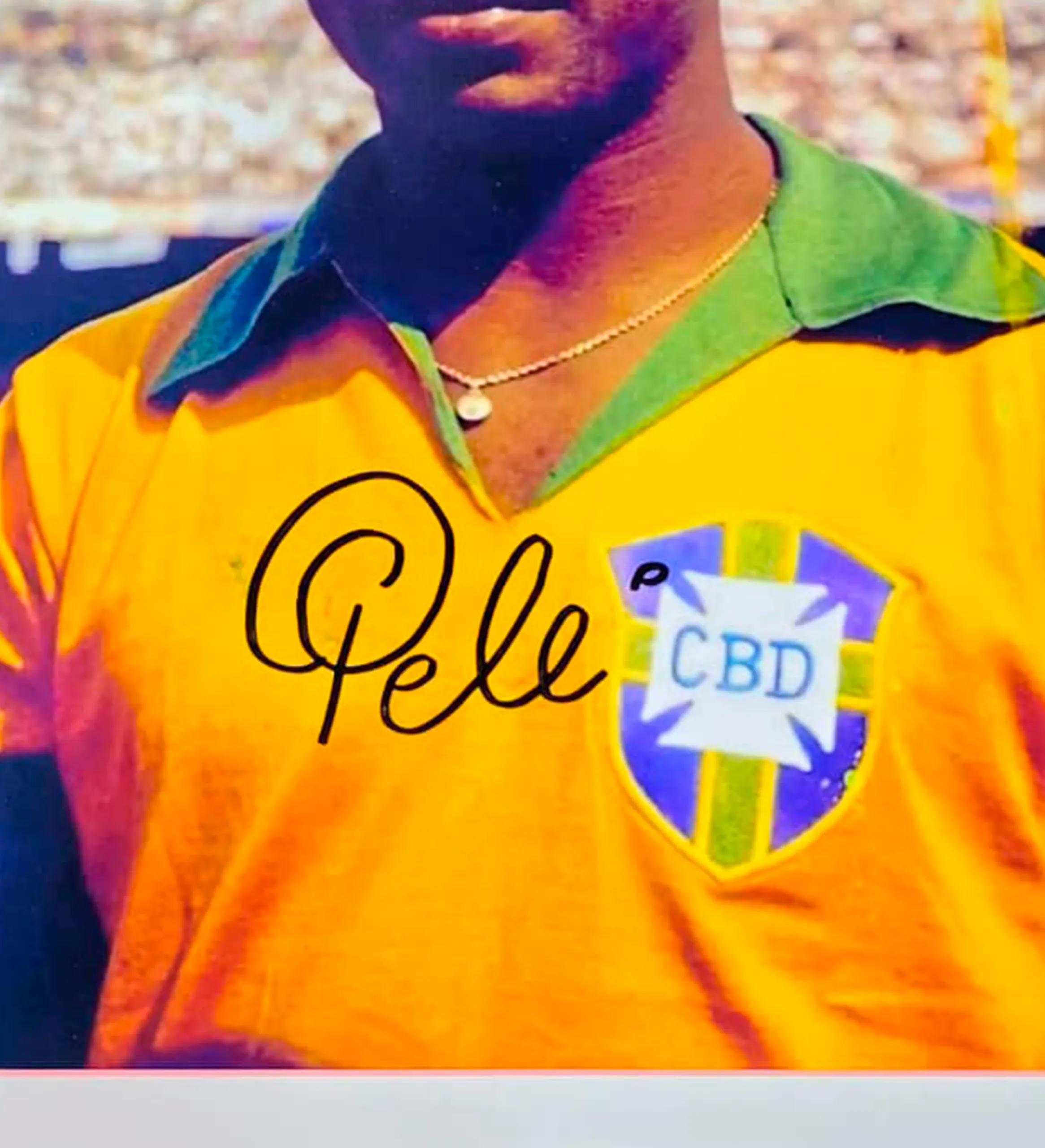 Poster Pelé Copa do Mundo 1958 Autografado pelo Rei — imagem 2 de 3