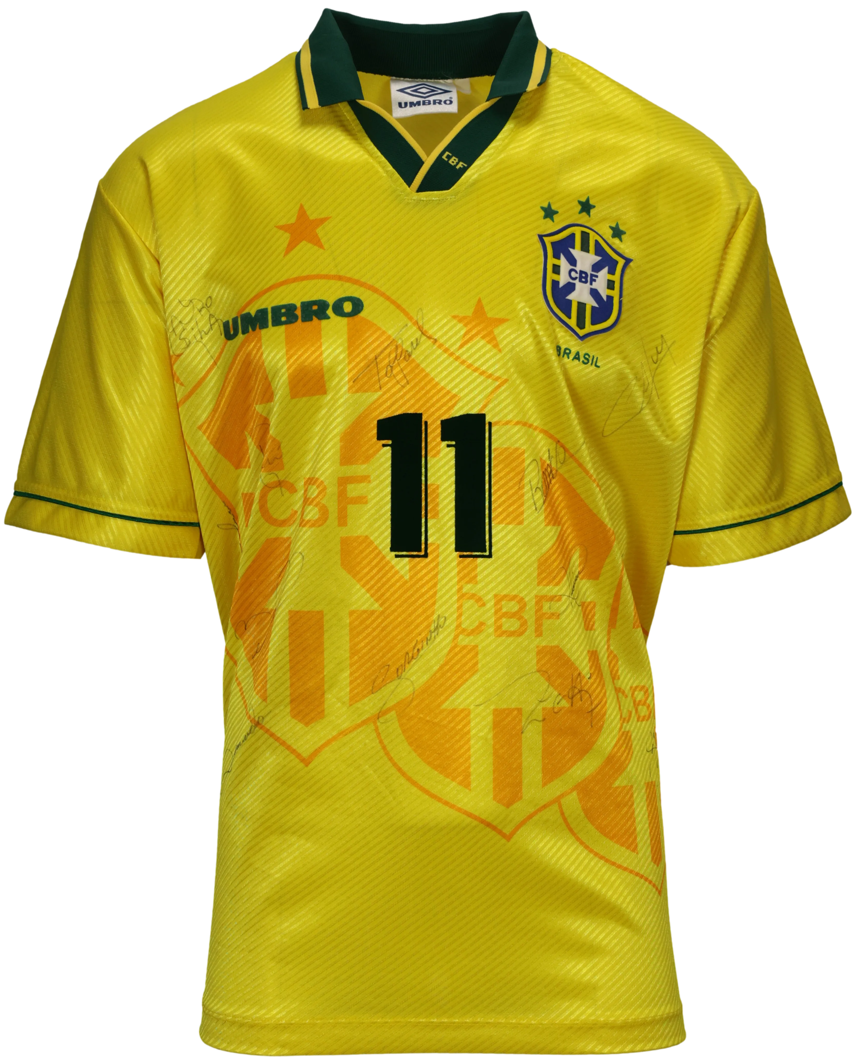 1994 Brazil National Team Romário Jersey Signed by the Squad — imagem 1 de 16