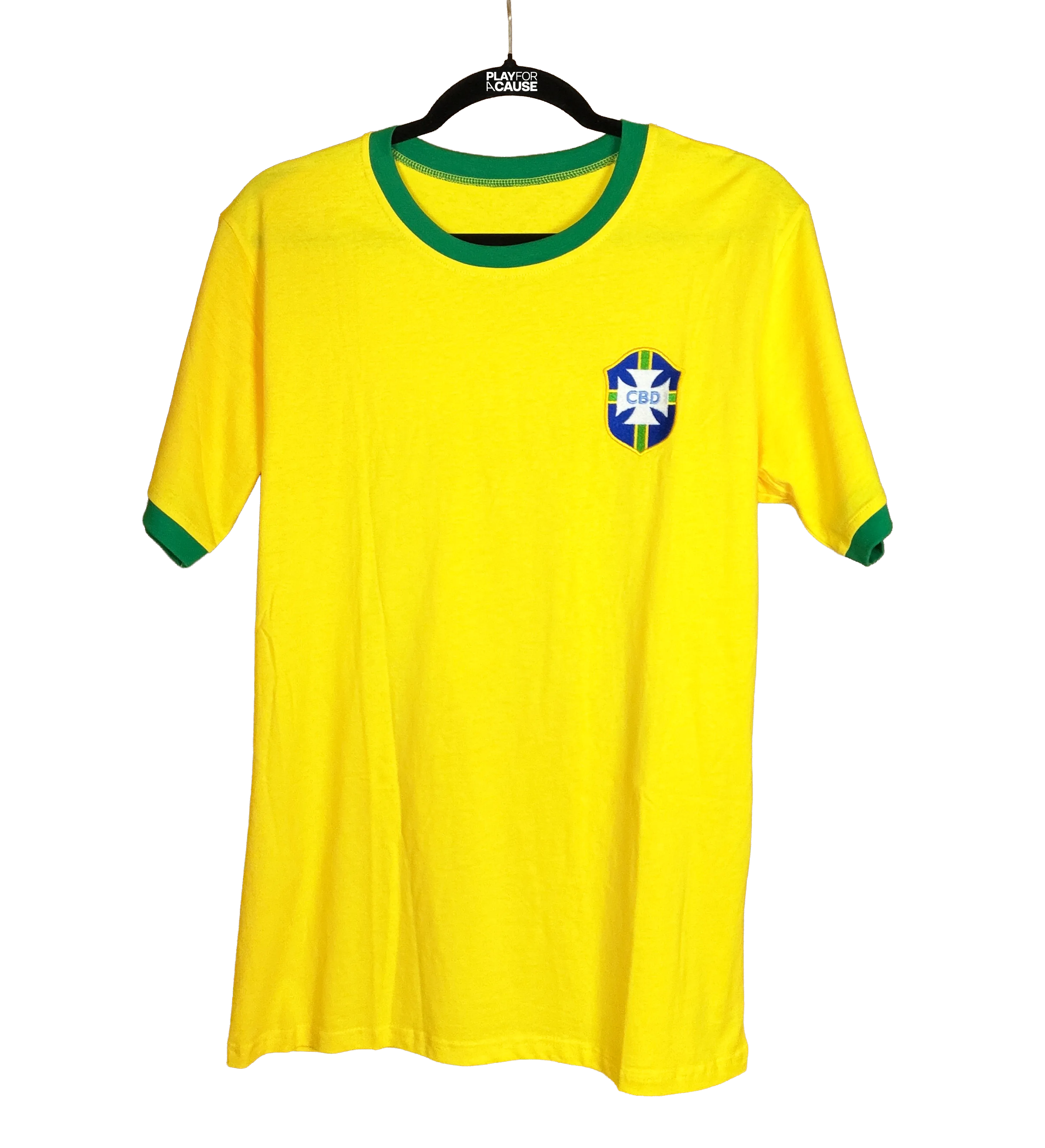 1970 Brazil national team retro yellow jersey - signed by Pelé — imagem 1 de 4