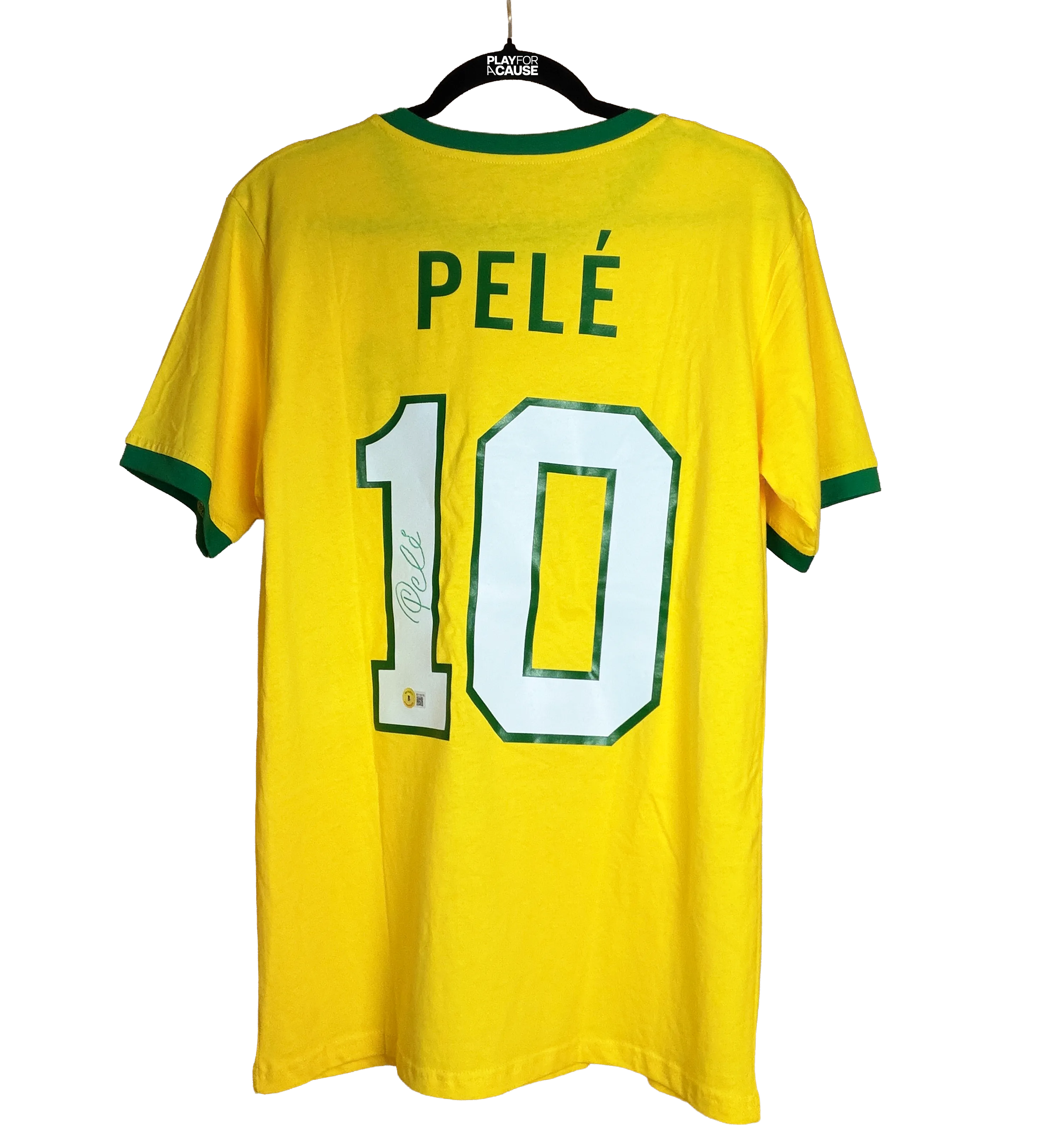 1970 Brazil national team retro yellow jersey - signed by Pelé — imagem 2 de 4