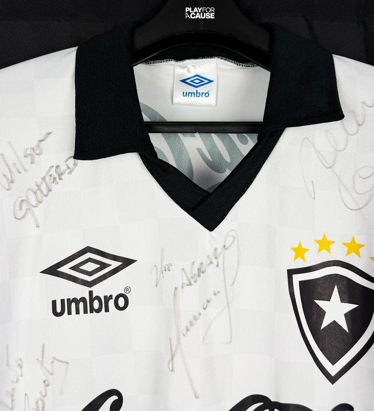 Botafogo Jersey – Maurício #7 – Replica – 1989 Campeonato Carioca Champions – Signed by Club Legendsuisinho, Paulinho Criciúma, Vítor, Gottardo e Carlos Alberto Santos — imagem 3 de 6
