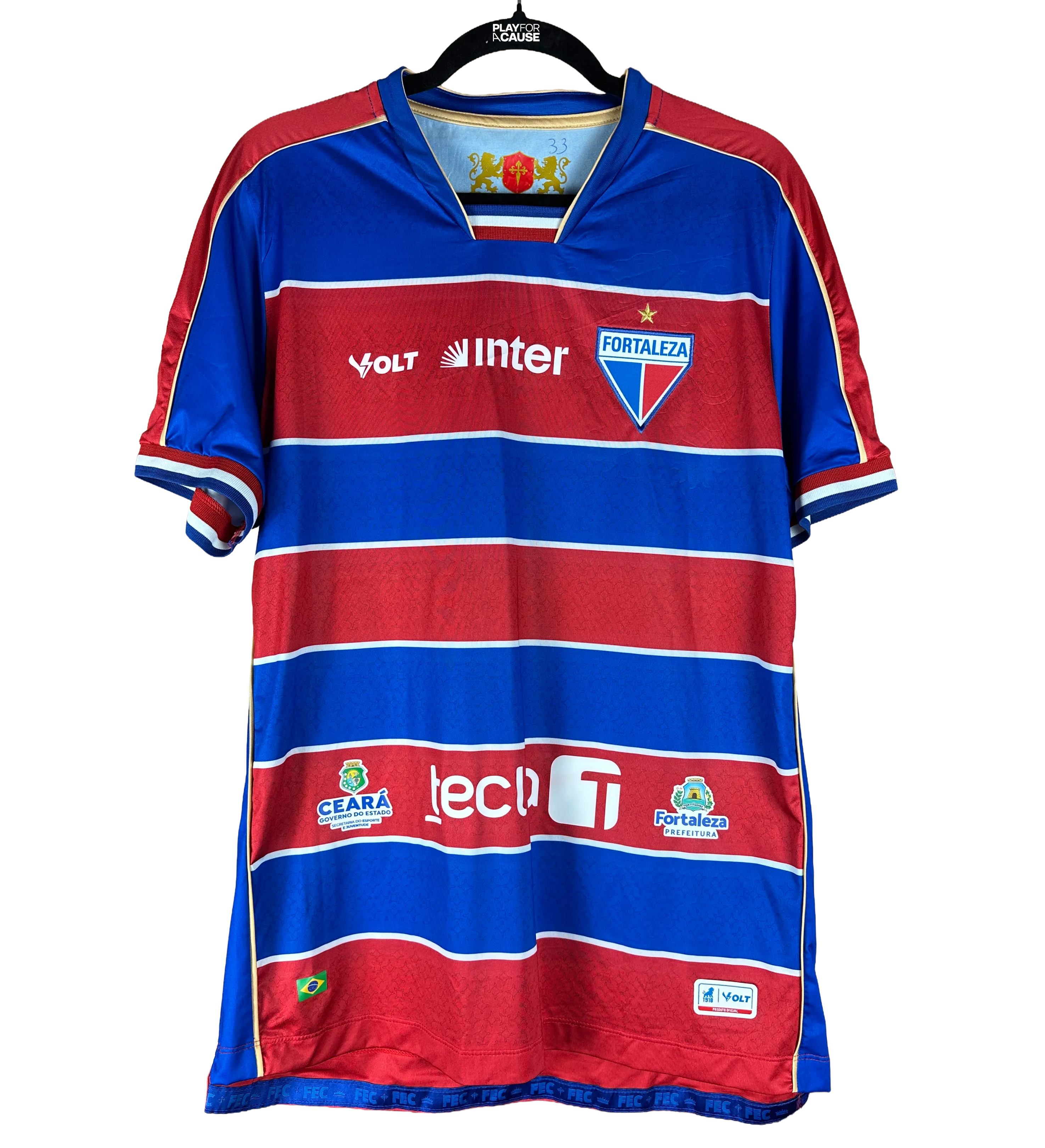 Camiseta Fortaleza – Kauã Rocha - Fortaleza vs Cuiabá – Estreno del Uniforme 2026 – Serie B 2026 – Usada en Partido y Firmada — imagem 1 de 5