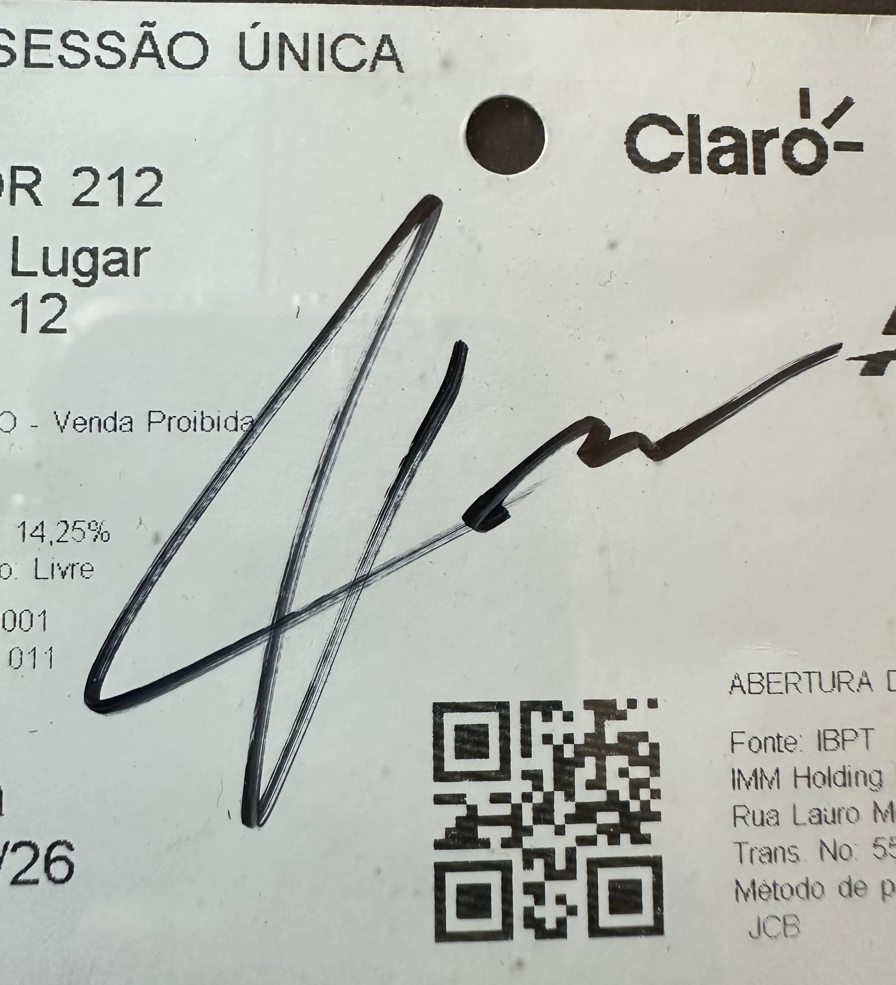 Cuadro con Entrada Original – Rio Open 2026 – ATP 500 – Sector VIP (Sin Usar) – Firmado por João Fonseca (Campeón de Dobles) + Estampita Oficial #16 Firmada + Tarjeta del Evento Firmada + Pulsera VIP — imagem 2 de 2
