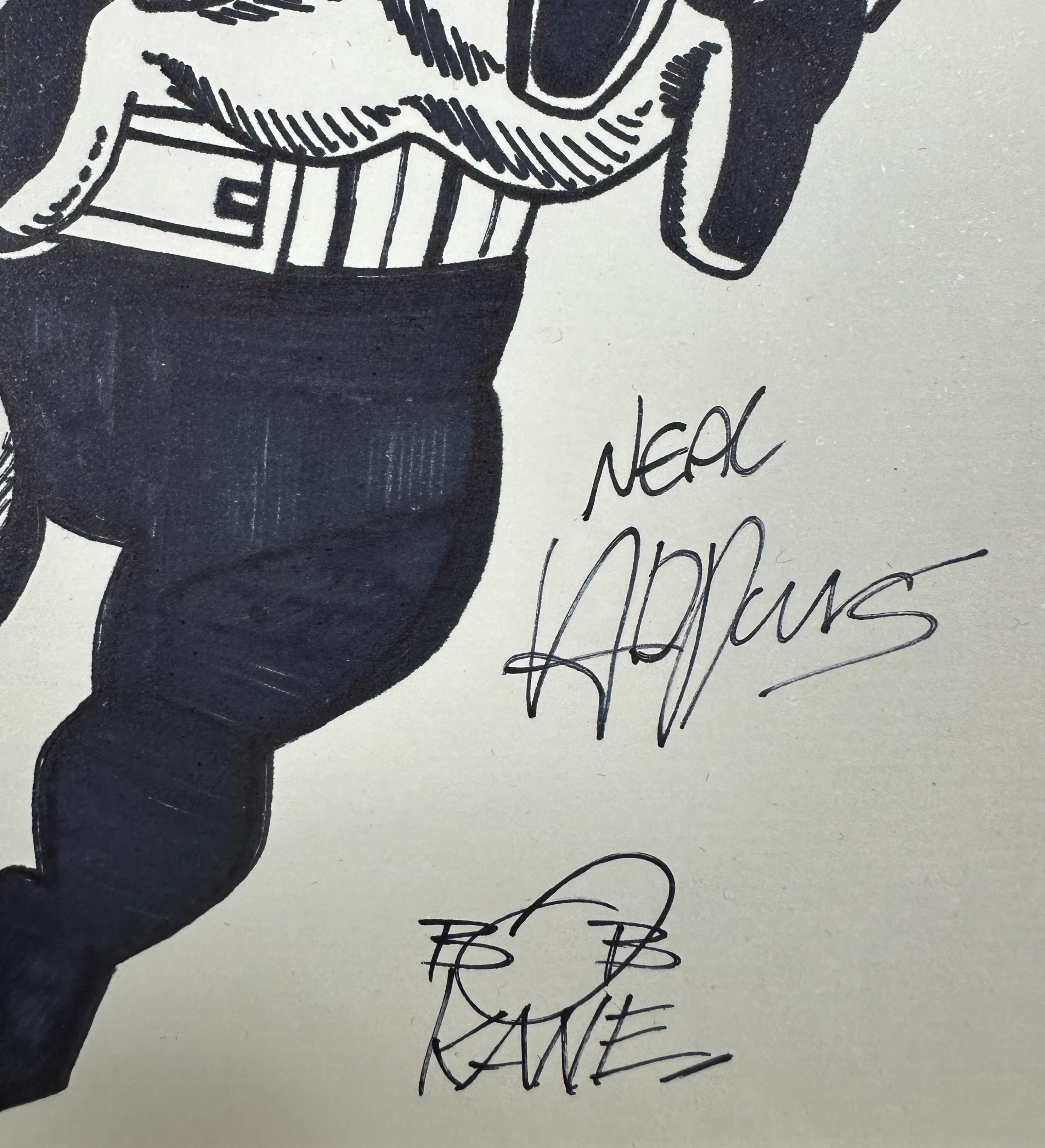 Quadro com Gravura Batman Desenhada e Autografada por Bob Kane e Neal Adams — imagem 2 de 2